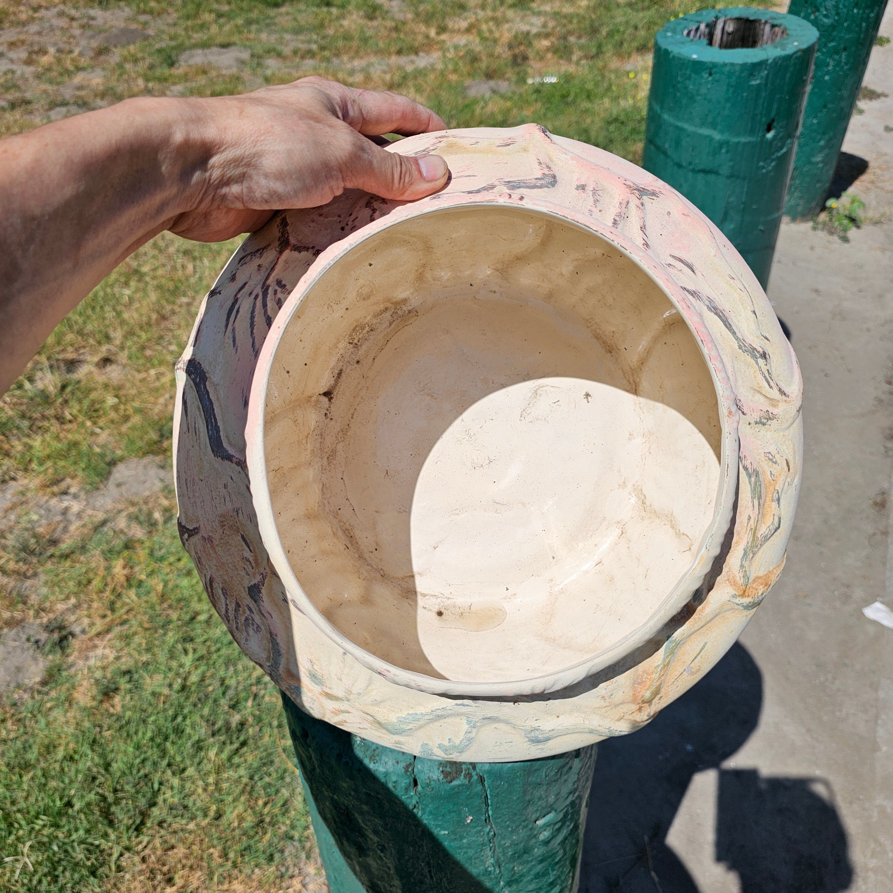 Premier Pottery Products PPP # 401 Ceramic Flower Pot Planter Bowl 13" Dia