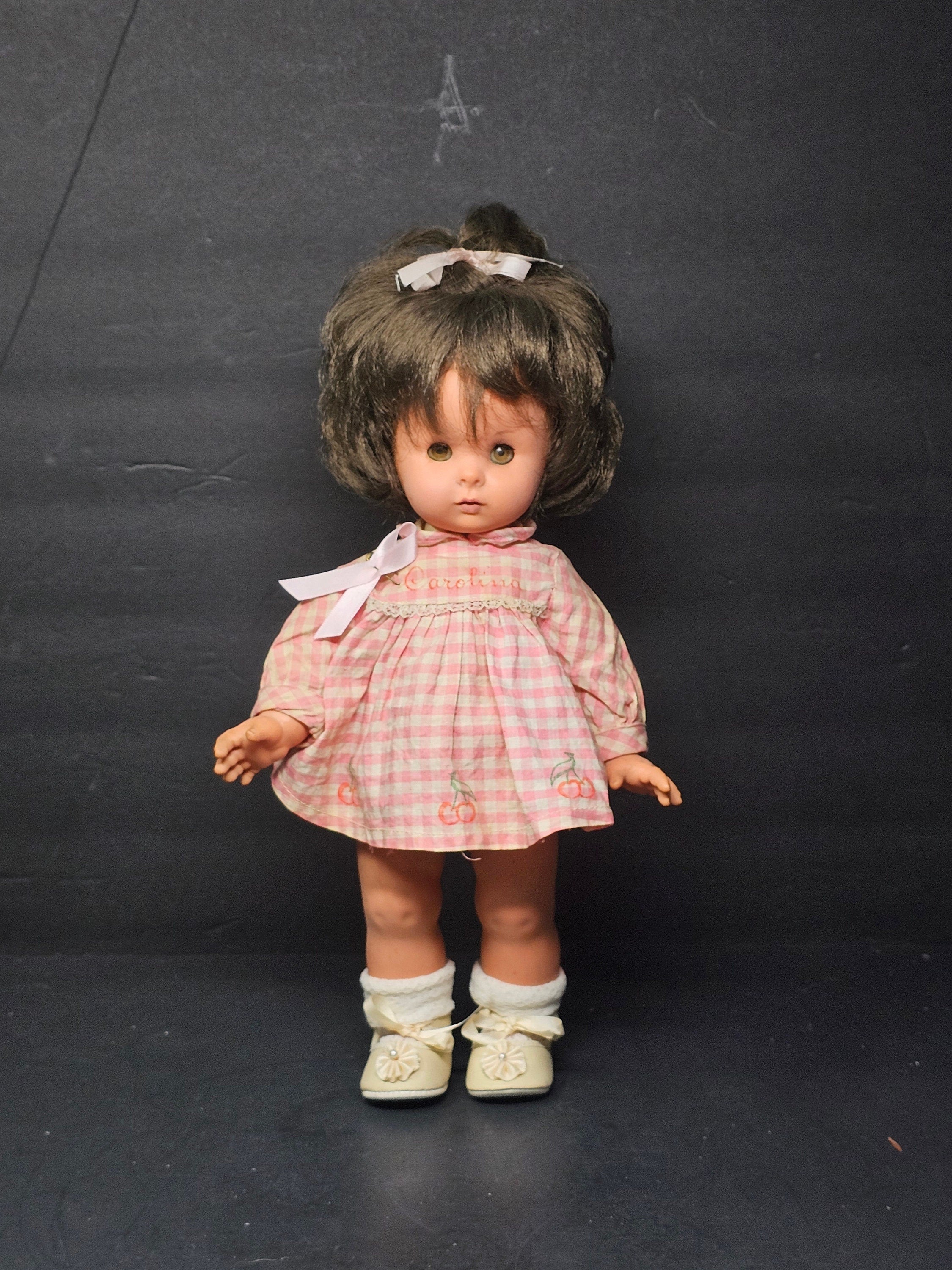 Vintage Furga Italy Carolina Toddler Doll 13"