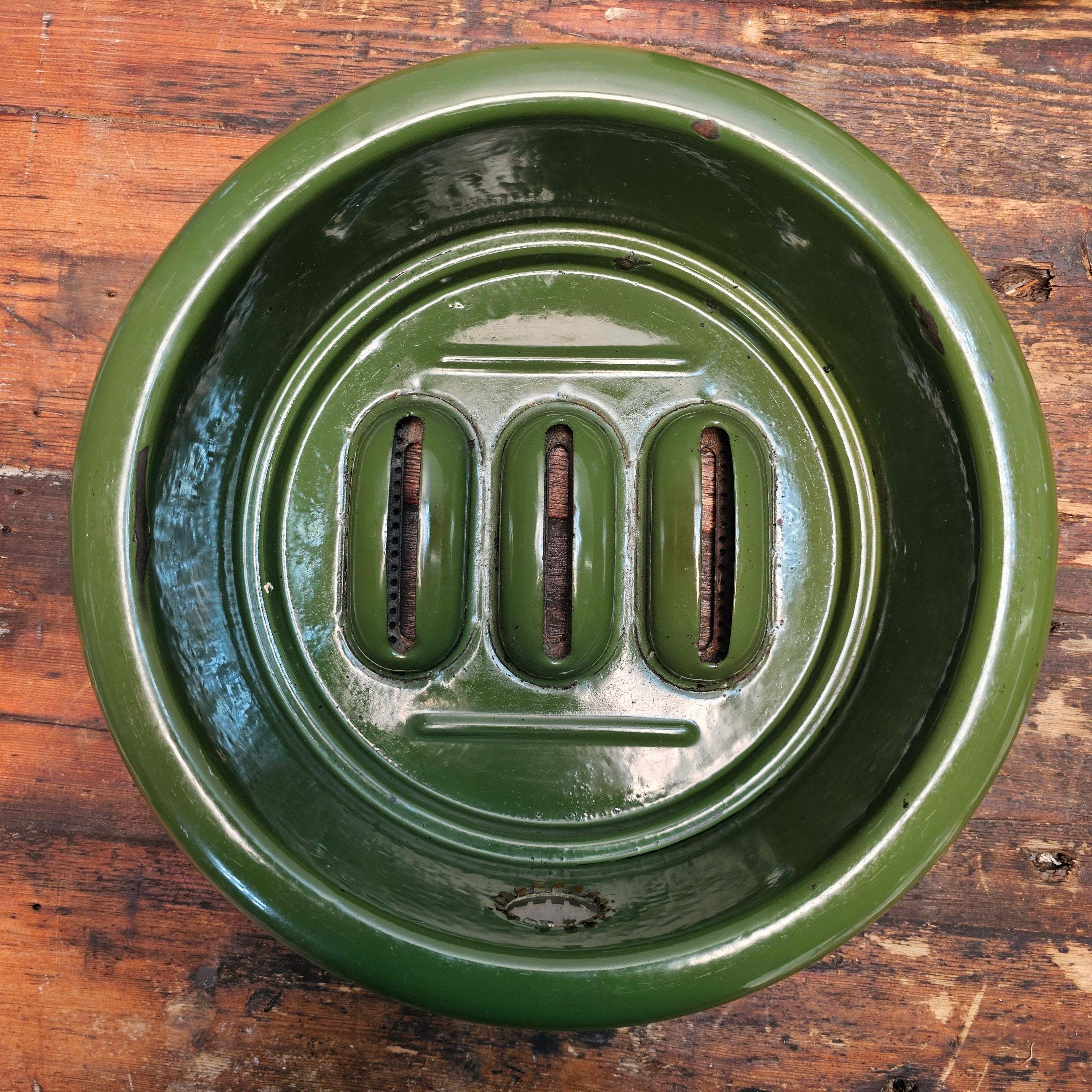 BECCON Enamelware Stove Kerosene 3-Wick Camping Cooker Green