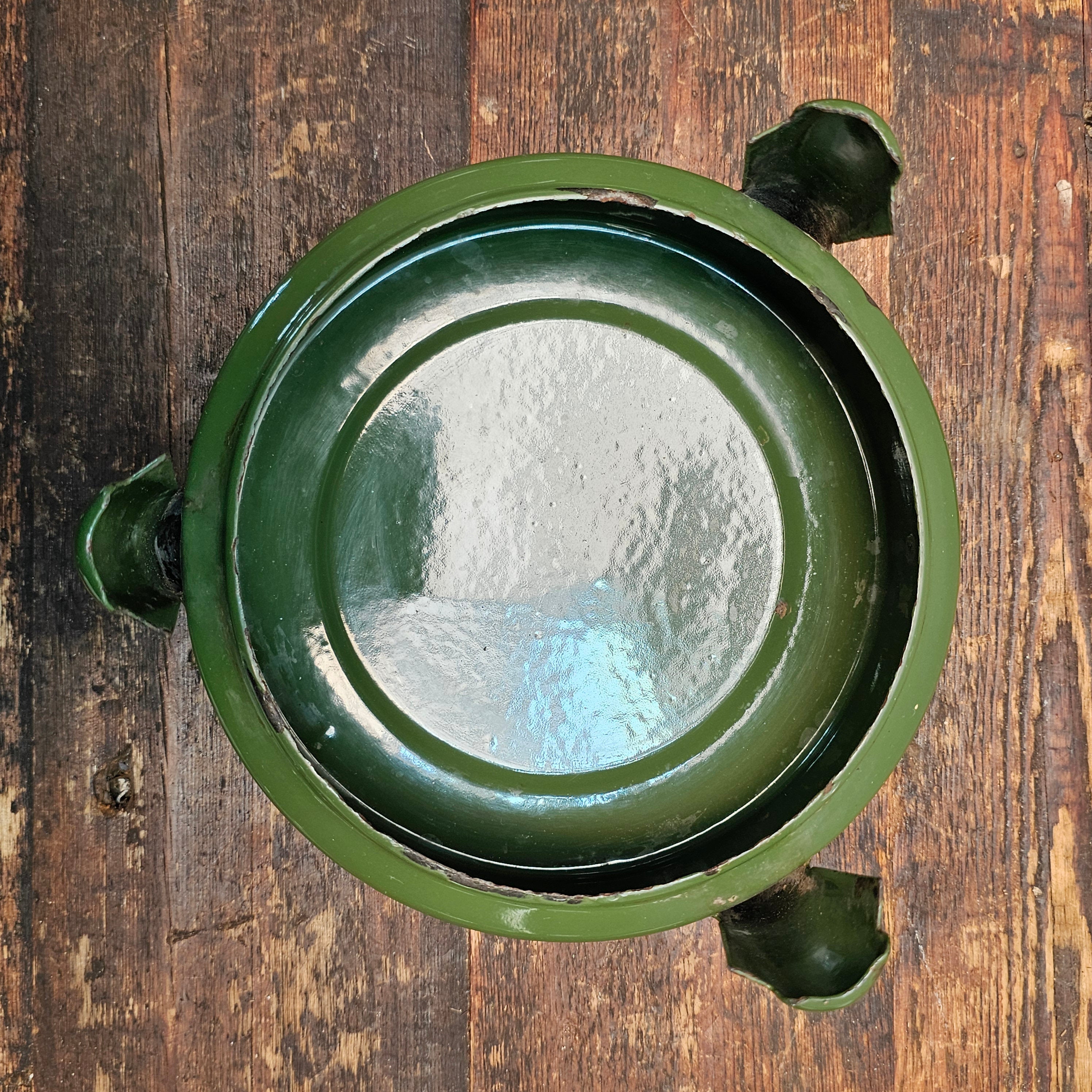 BECCON Enamelware Stove Kerosene 3-Wick Camping Cooker Green