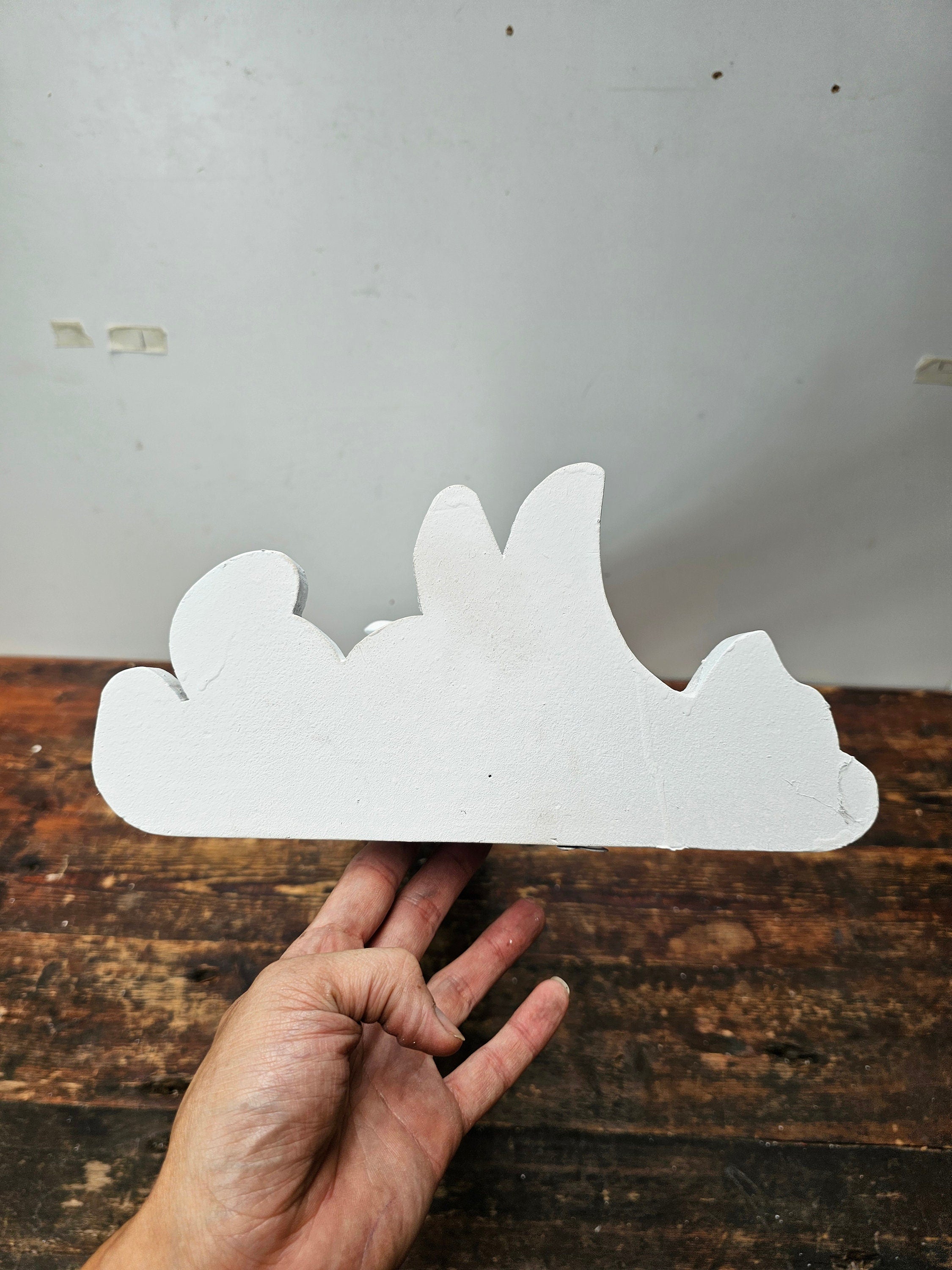 Wall Shelf Wooden Peg Hooks And Concho Style Round Hooks Bear Design