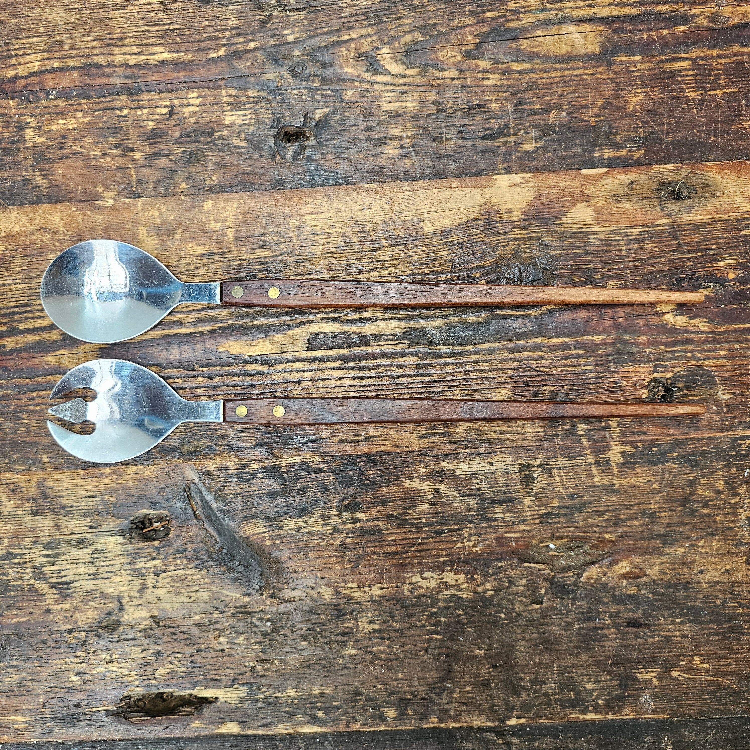 MCM Style Teak Salad Bowl Set 9 Pieces