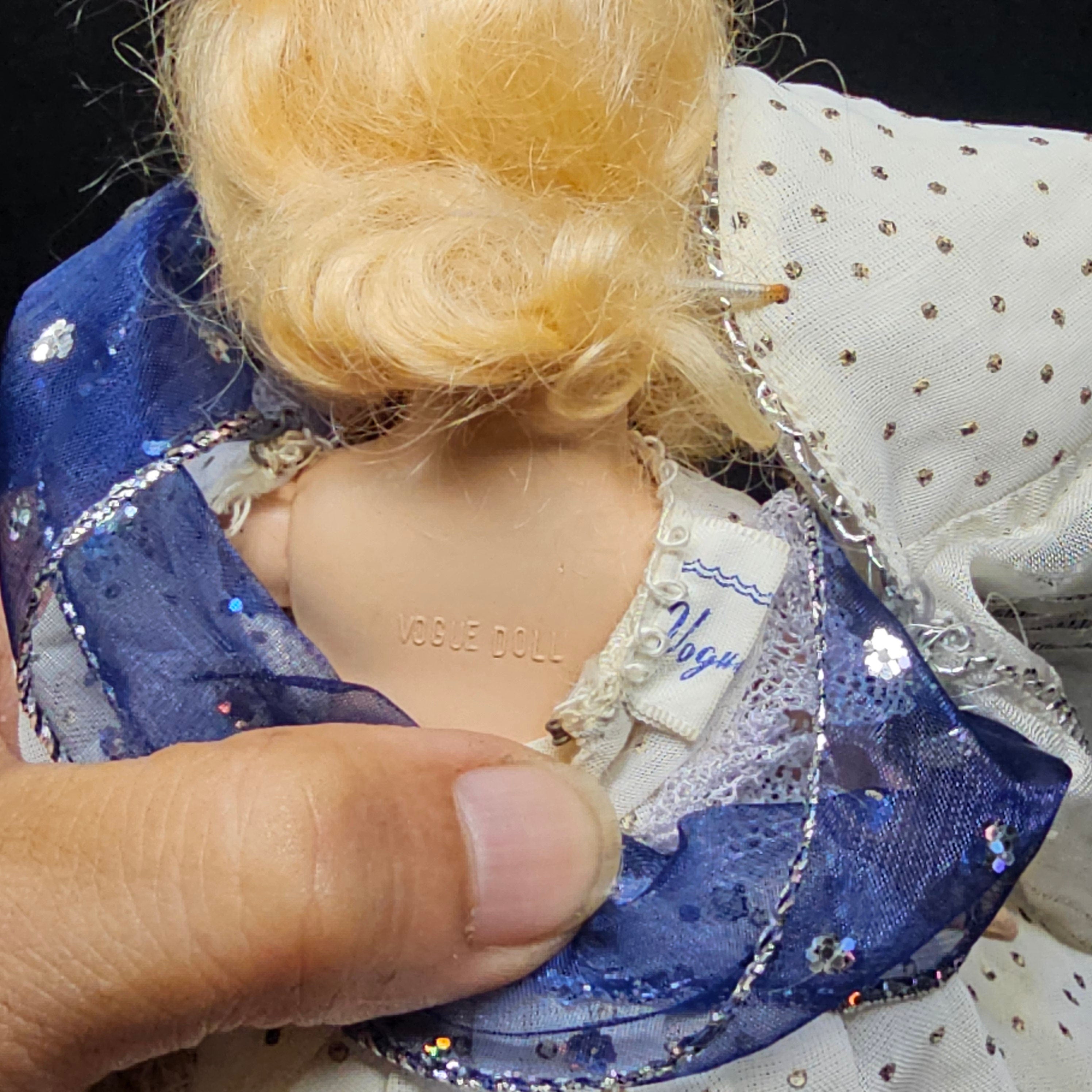 Vintage 8" Vogue Ginny Doll Pianted Eye " Cinderella " 1940’s