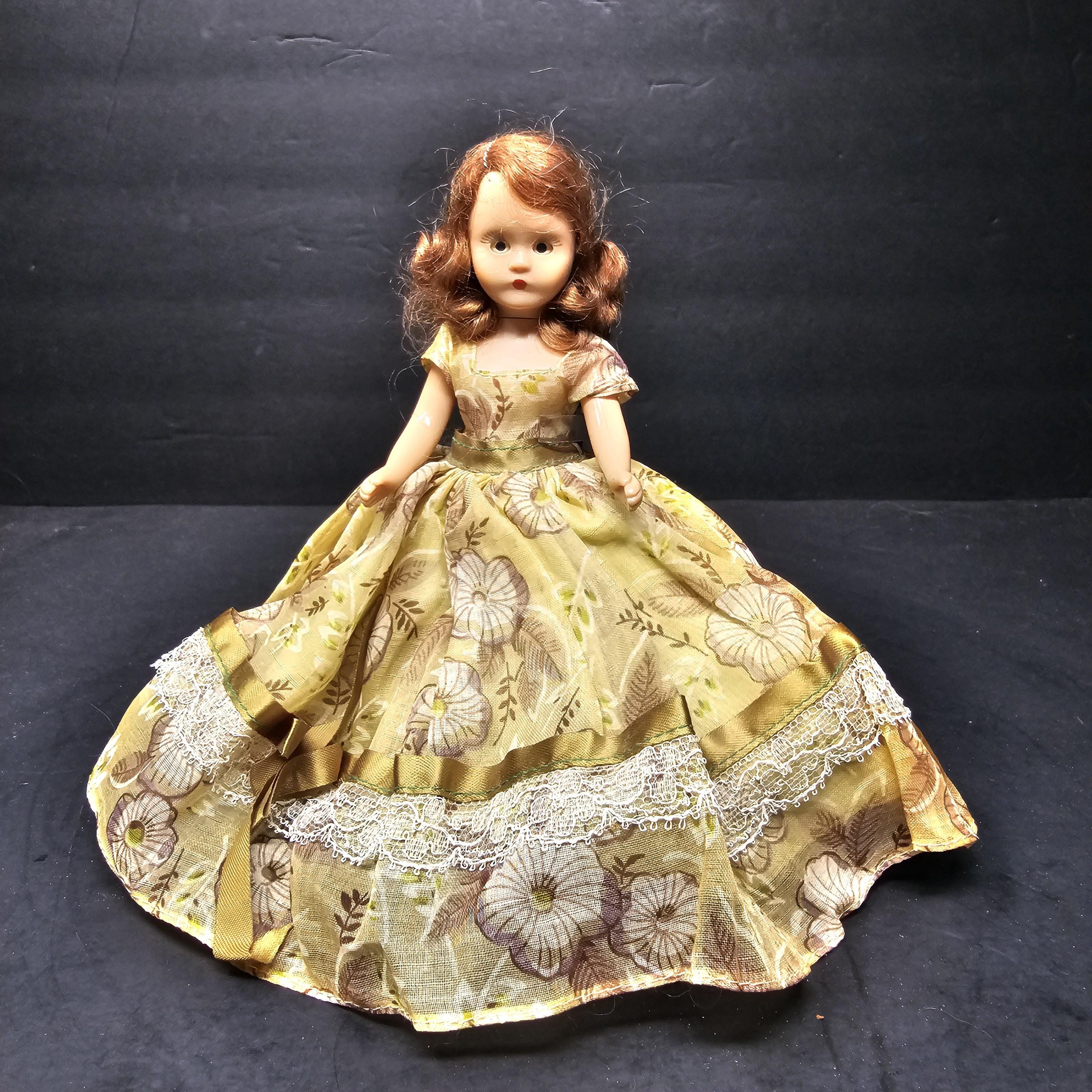 Vintage Nancy Ann Storybook Doll 6" Hard Plastic Sleep Eyes