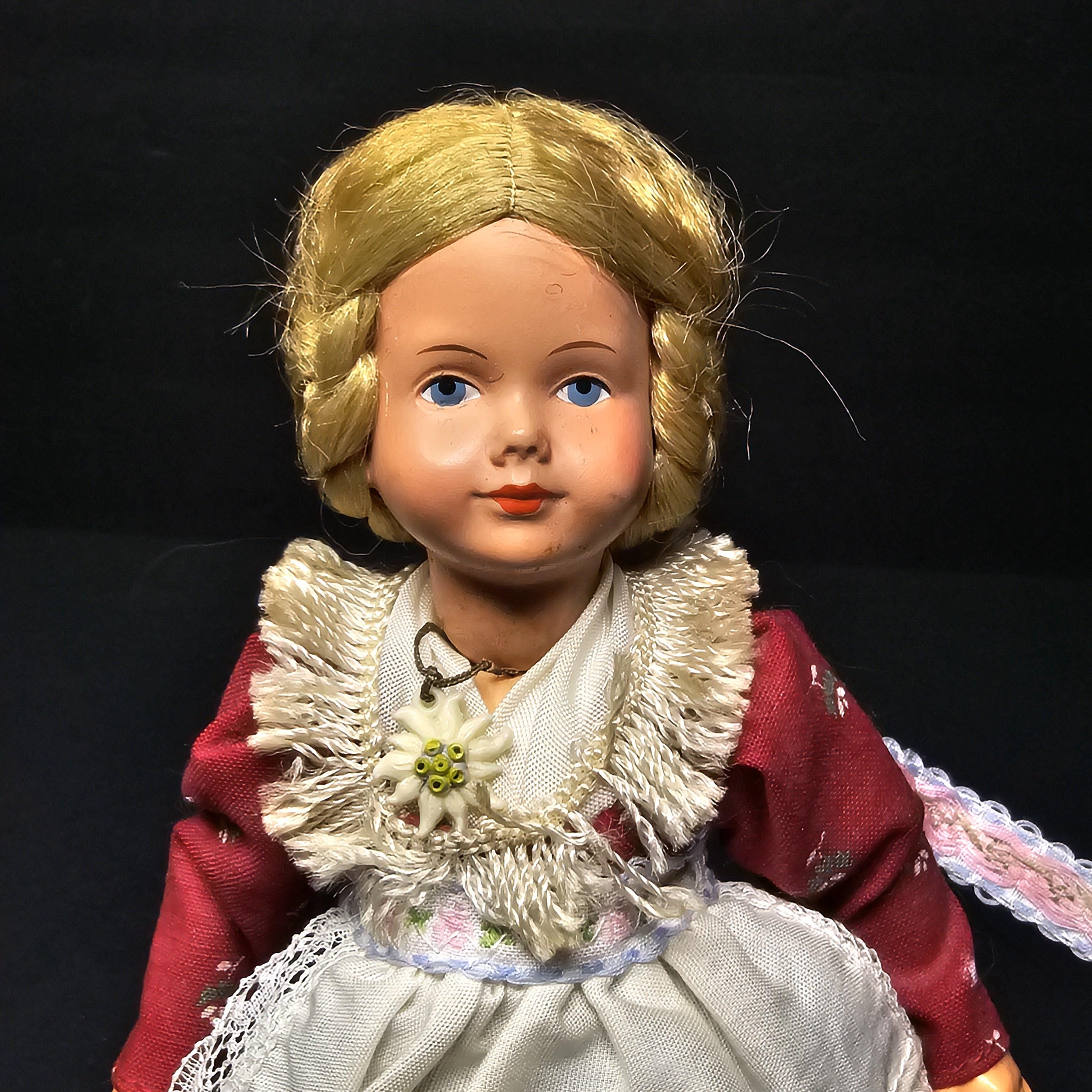 Vintage 9" Celluloid face & Plastic Body Doll Germany (Darling Doll?)