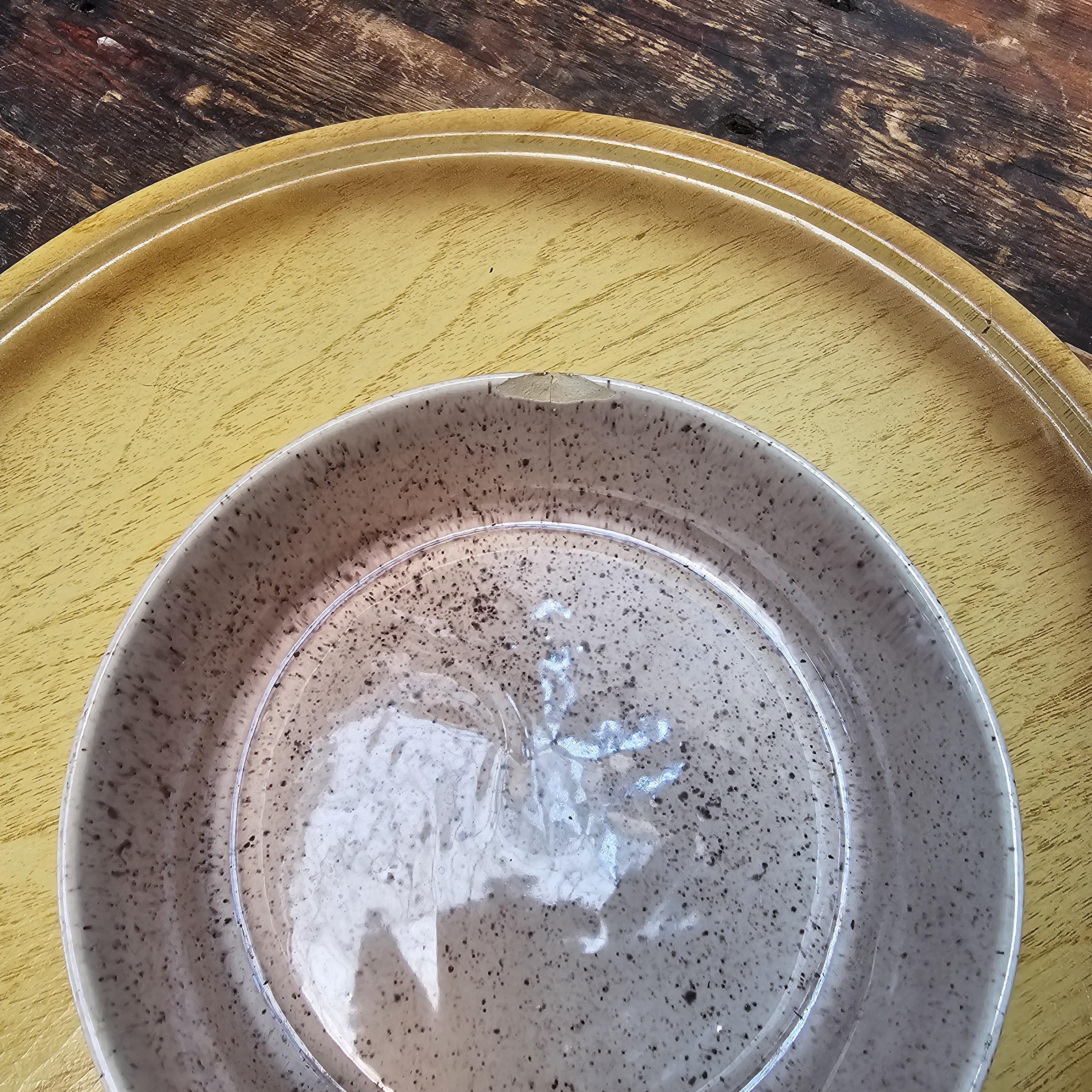 William Frazier California Pottery Covered Dish Relish Tray With Lazy Susan 70's