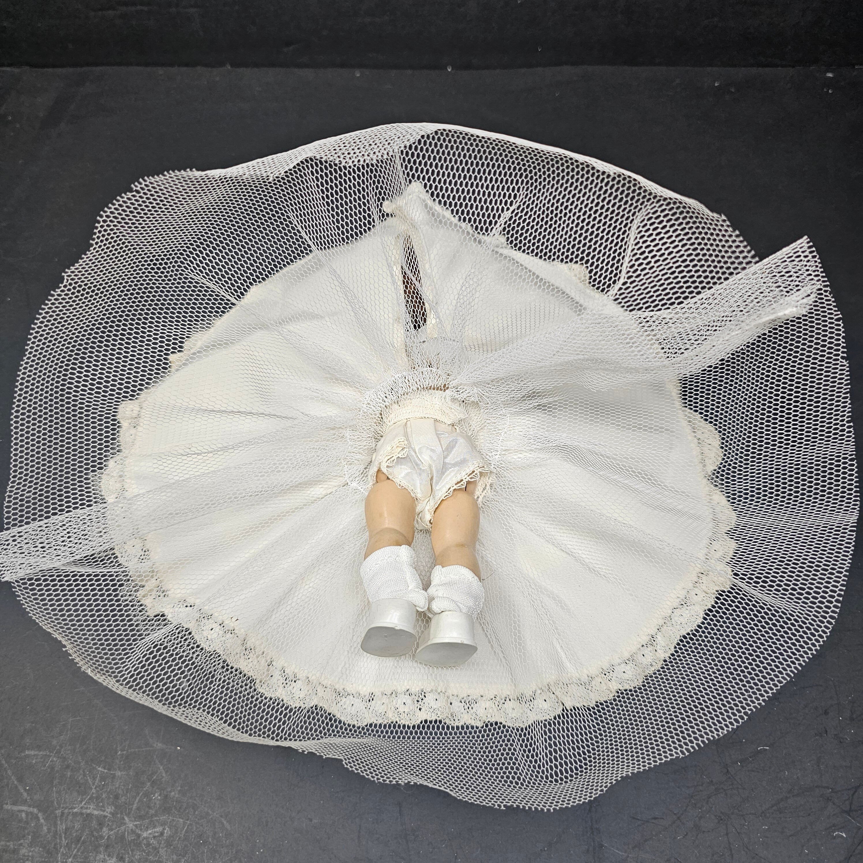 Vogue Ginny Bride Doll 8" Straight Leg Walker 1950's Made In USA