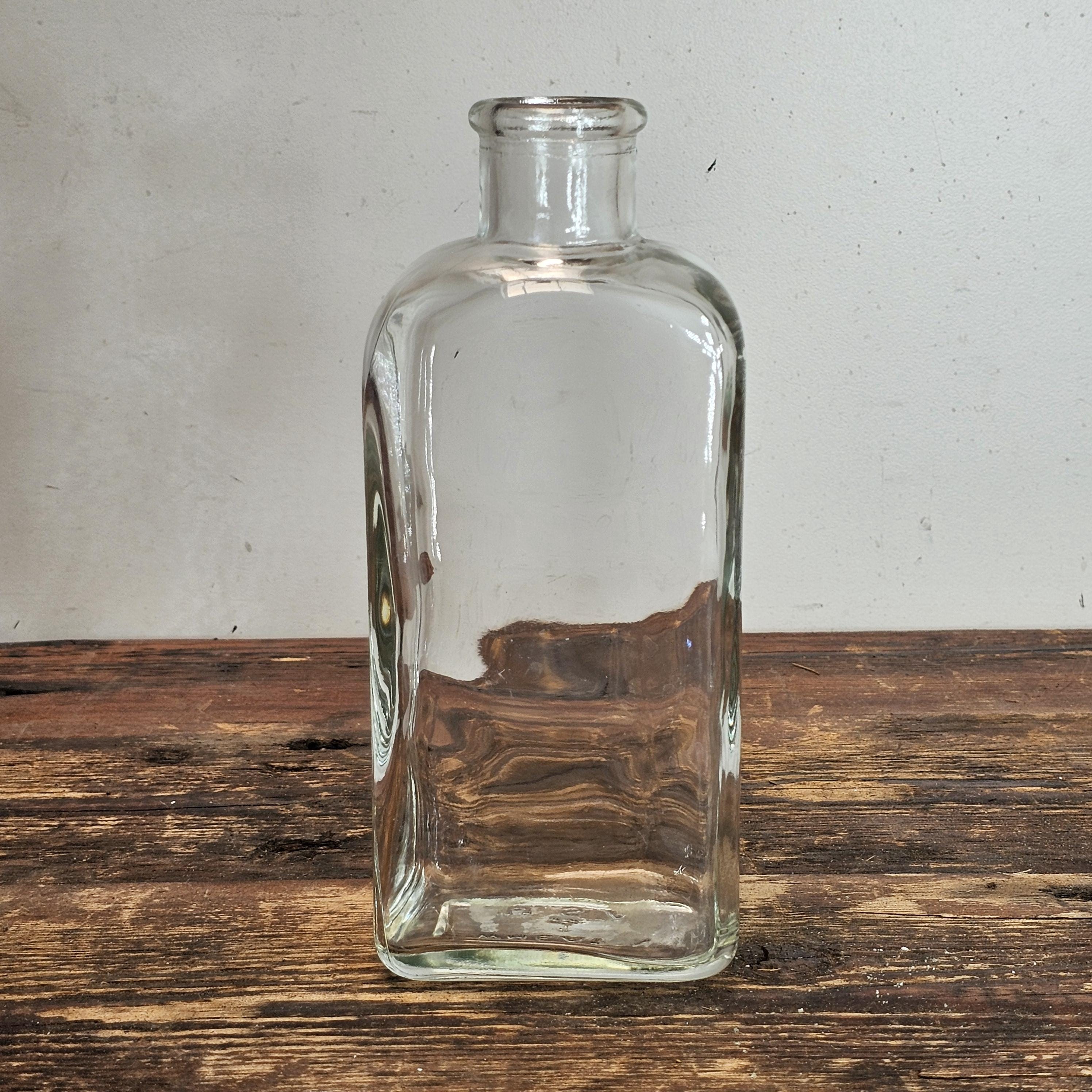Antique Vintage WHEATON 1 USA Clear Glass Bottle Without Lid