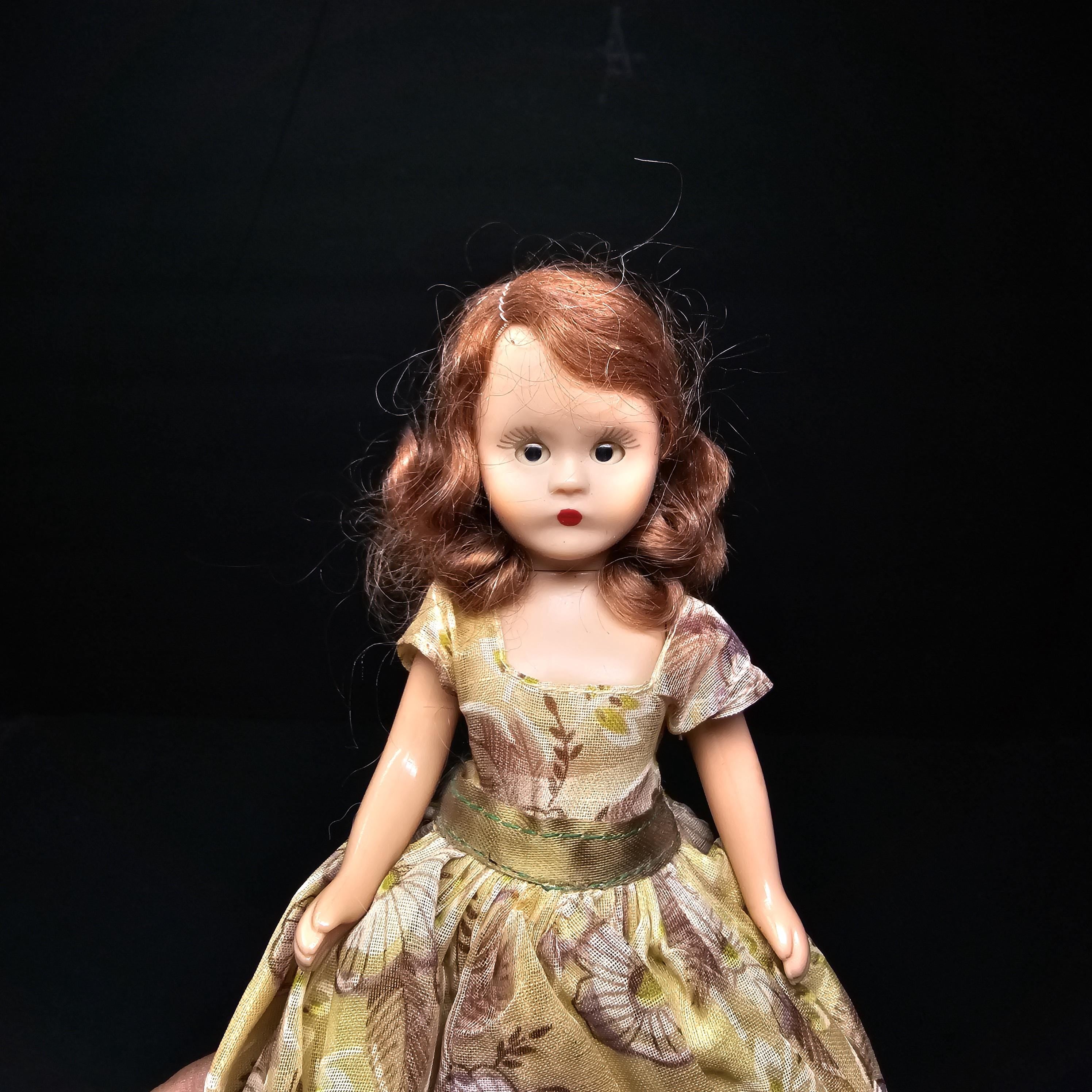 Vintage Nancy Ann Storybook Doll 6" Hard Plastic Sleep Eyes