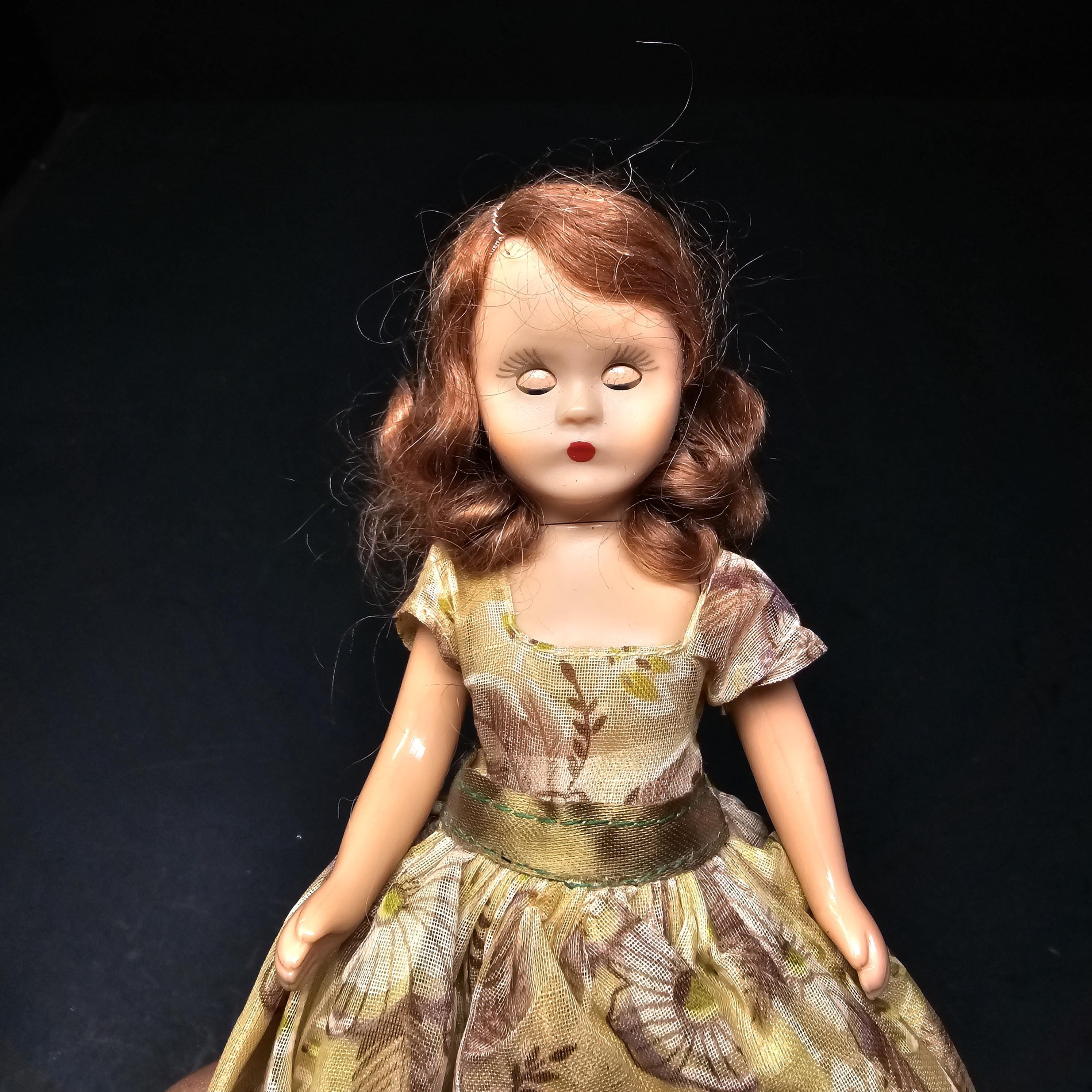 Vintage Nancy Ann Storybook Doll 6" Hard Plastic Sleep Eyes