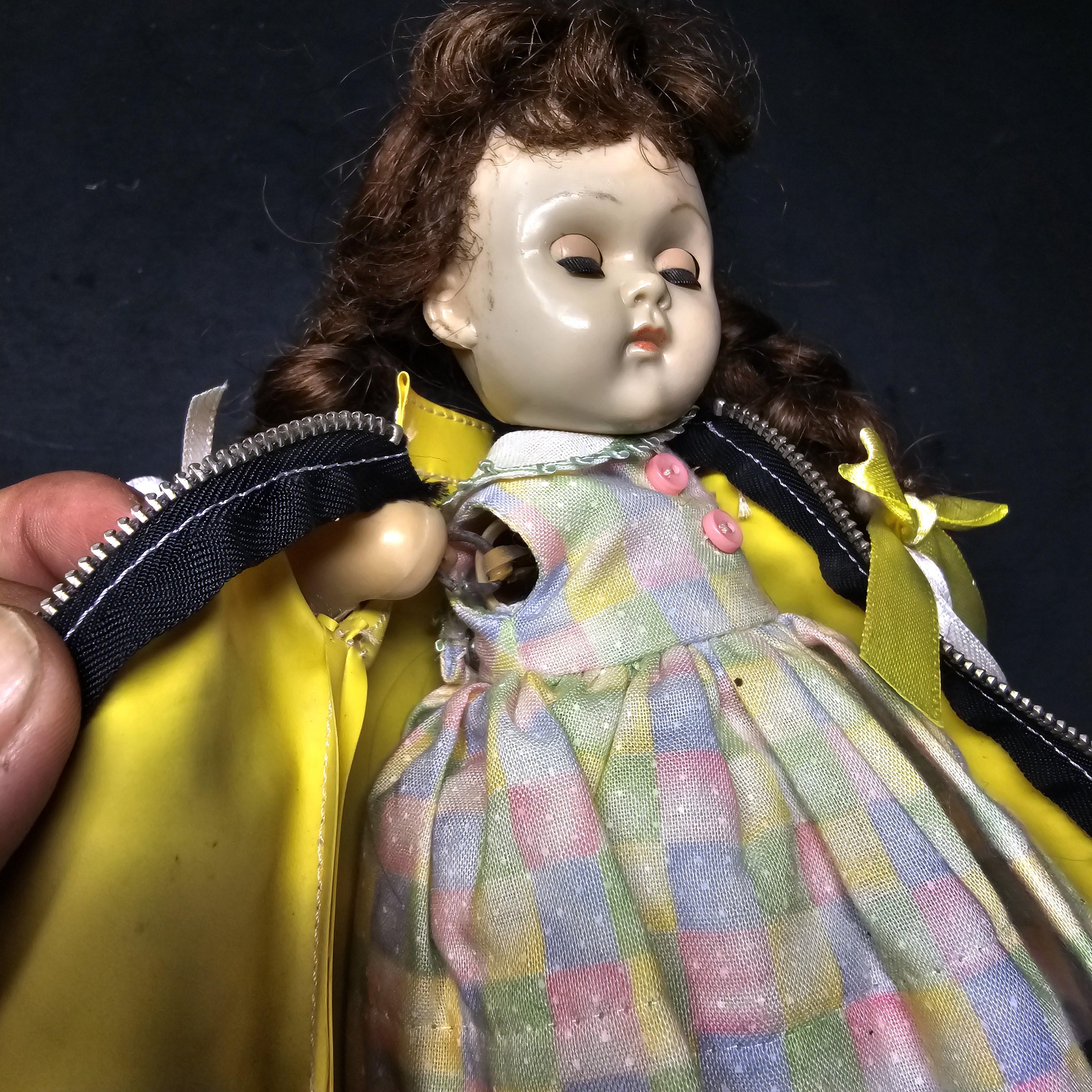 Vintage Vogue Ginny Doll 8" SLW Yellow Zipper Rain Coat