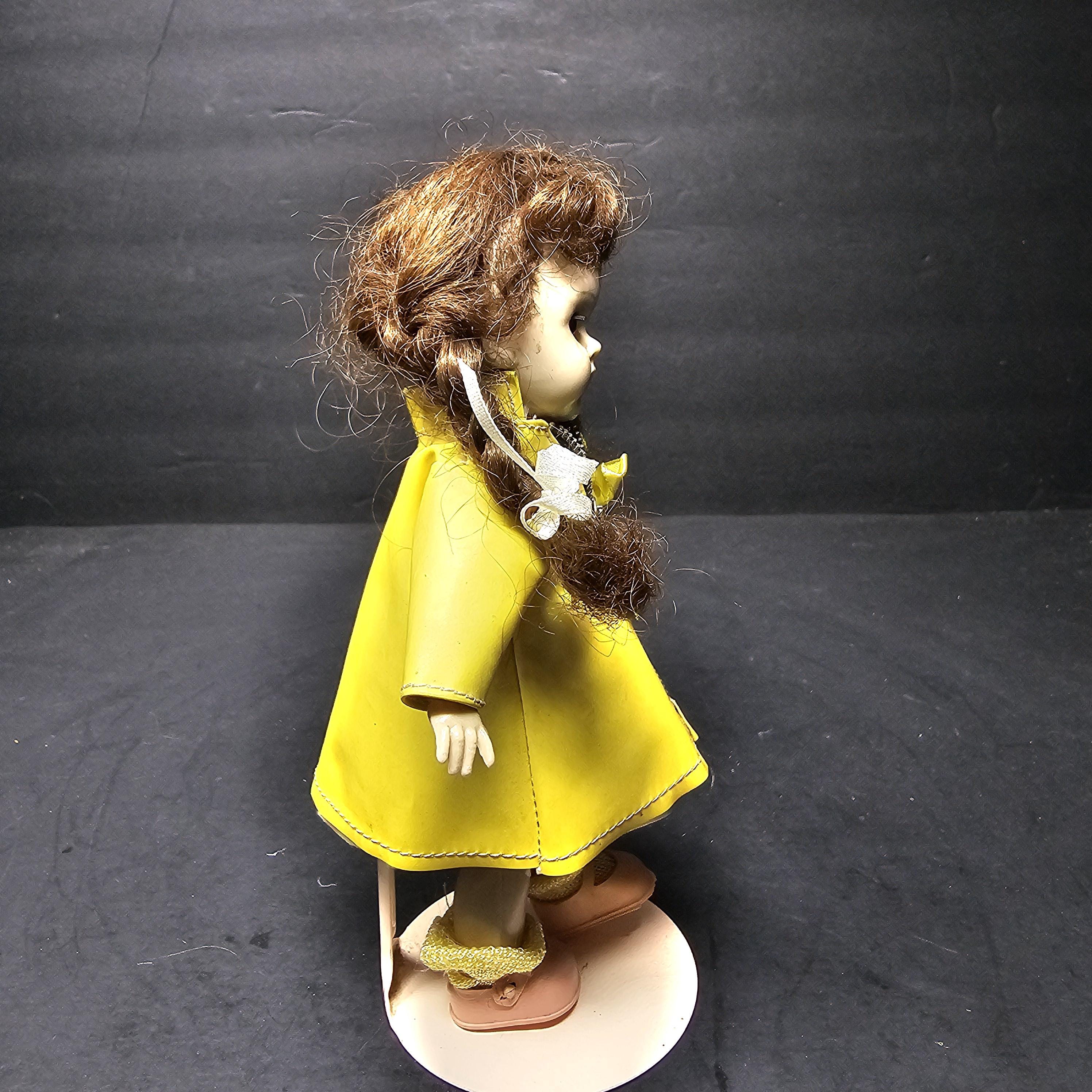 Vintage Vogue Ginny Doll 8" SLW Yellow Zipper Rain Coat