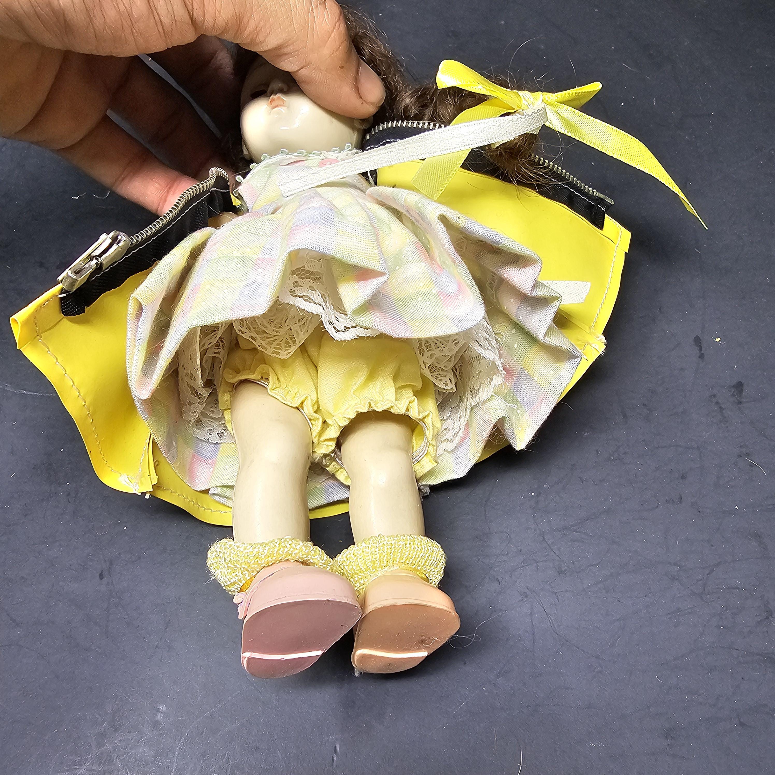 Vintage Vogue Ginny Doll 8" SLW Yellow Zipper Rain Coat