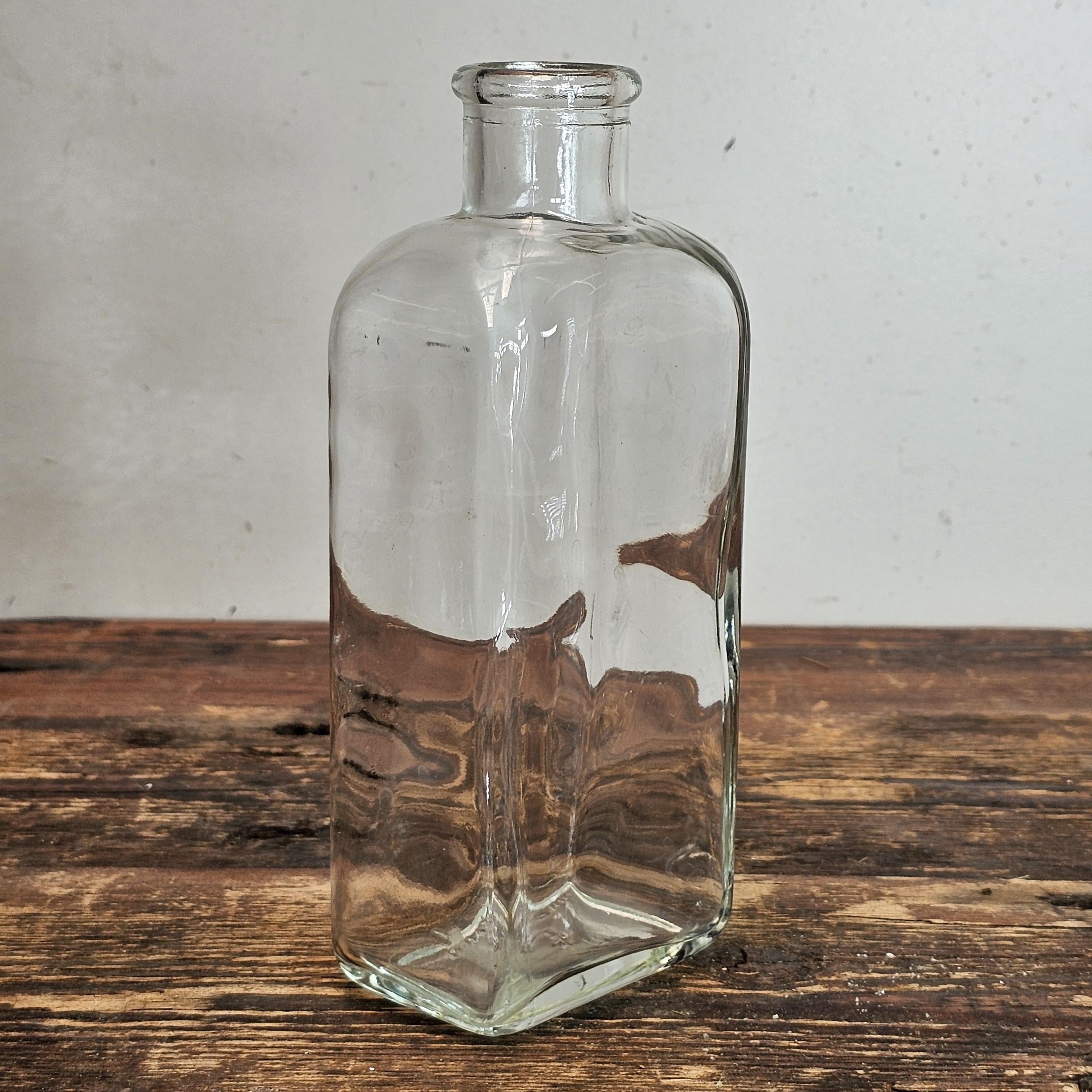 Antique Vintage WHEATON 1 USA Clear Glass Bottle Without Lid