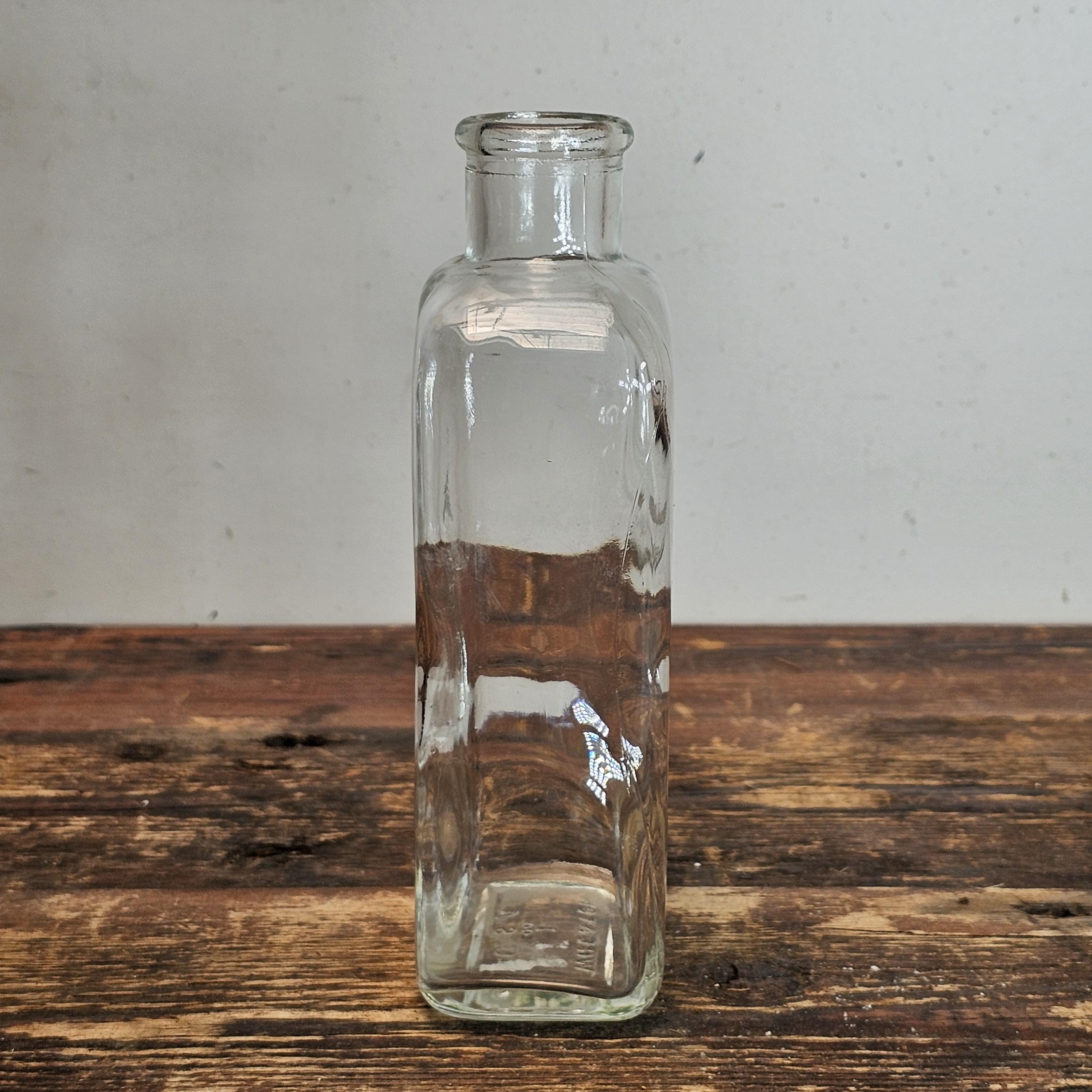 Antique Vintage WHEATON 1 USA Clear Glass Bottle Without Lid