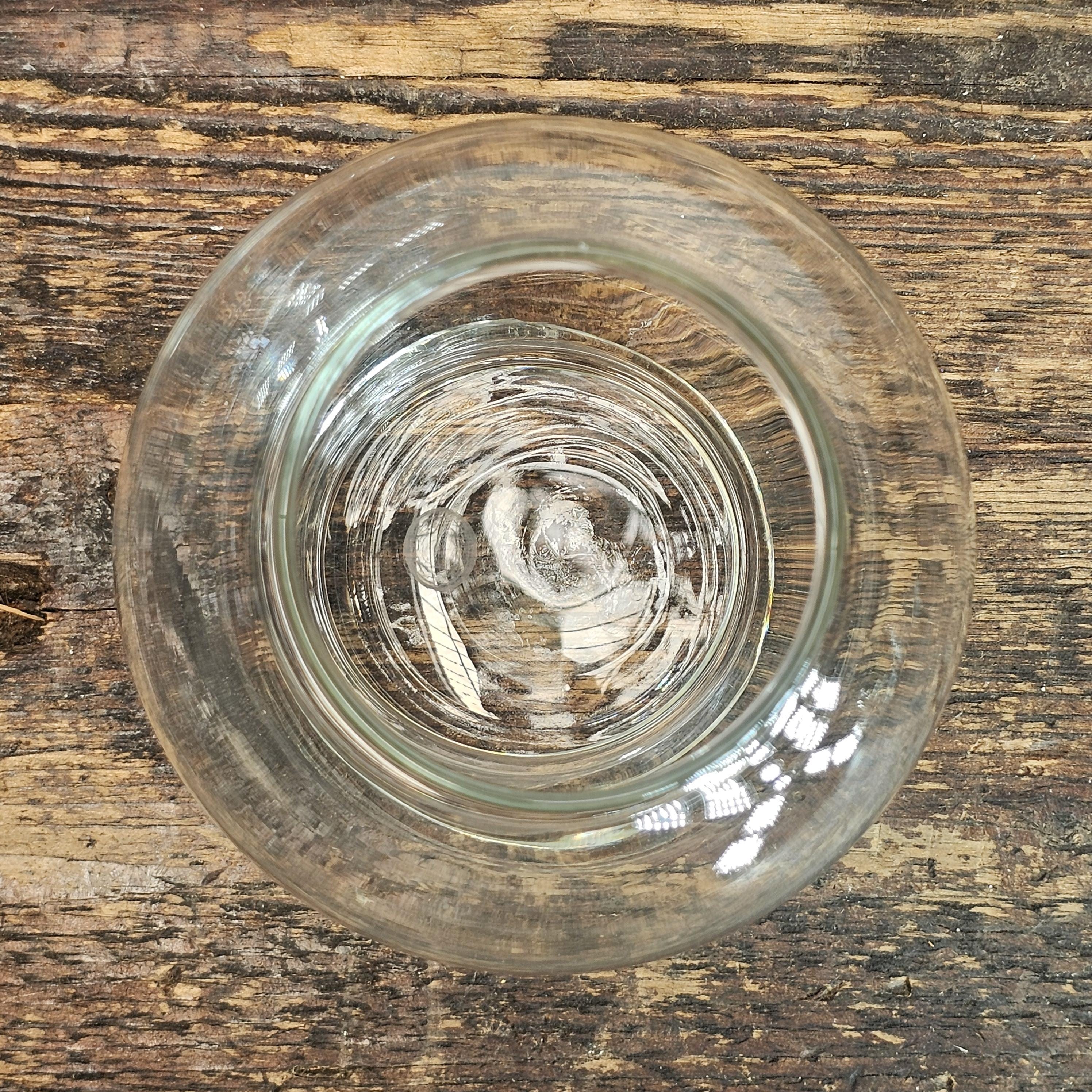 Vintage Apothecary Clear Glass Ginger Jar 4" Dia x 7.5" H