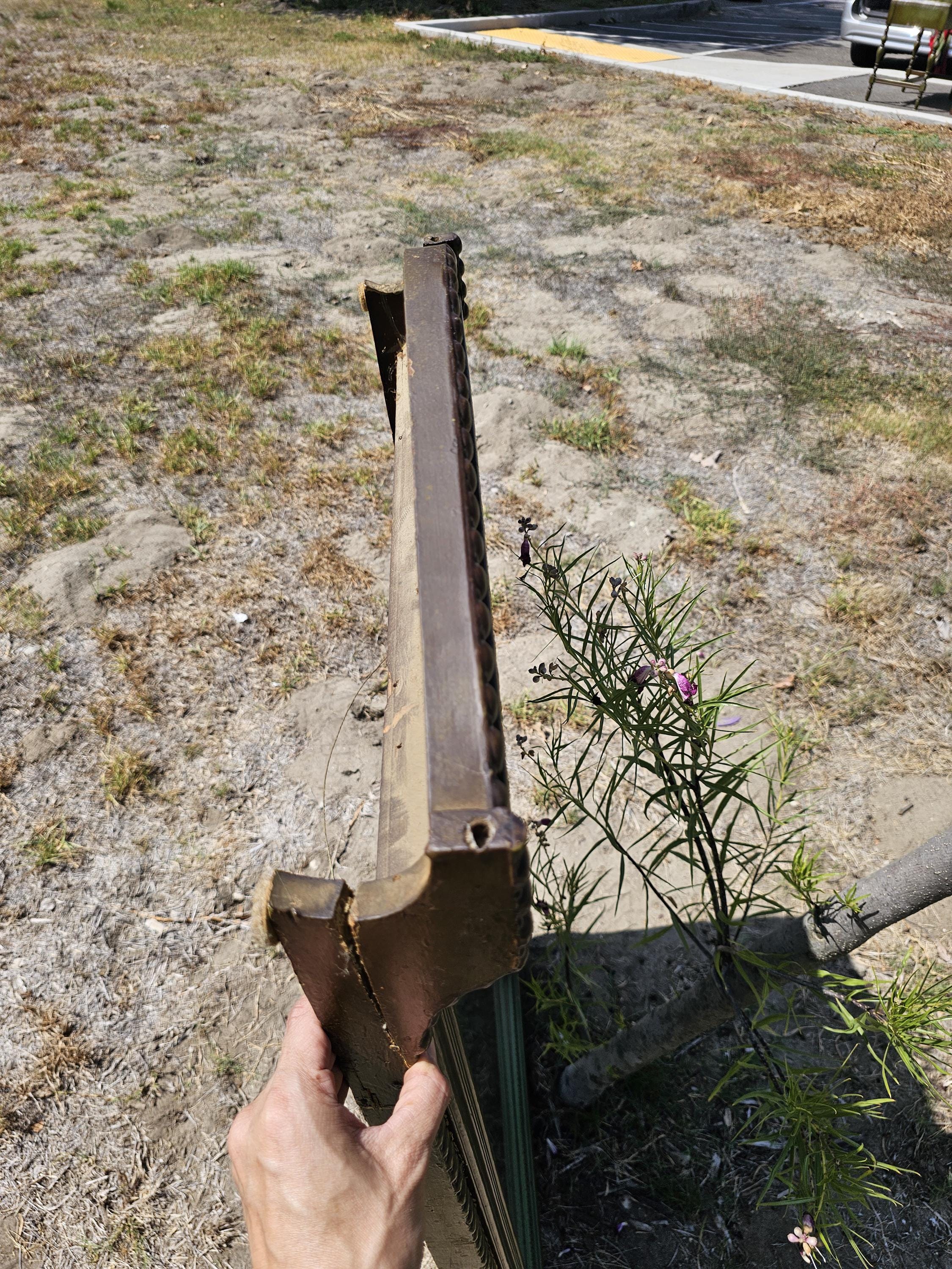 Local Pickup Only Antique Green Carved Wood Wall Mirror 54" Tall x 27.25" Wide x 4" D