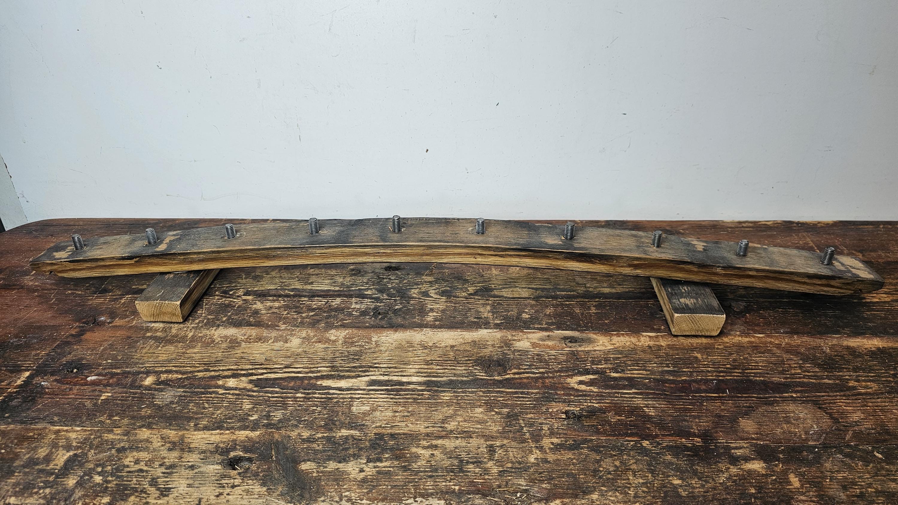 Whiskey Barrel Stave 10 Beer Tap Handle Display Stand ( Handles Not Included )