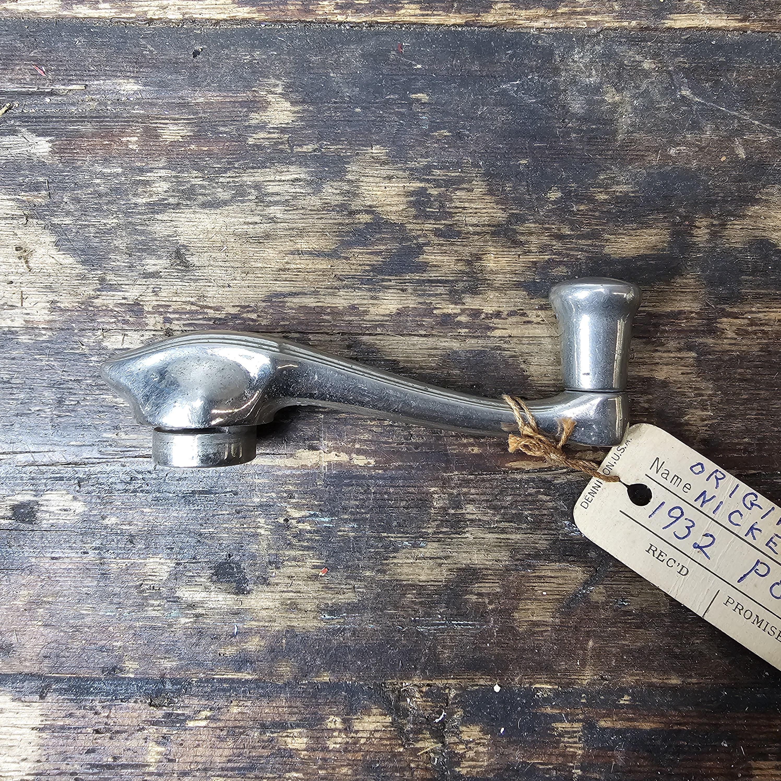 1932 Pontiac GM Original Nickel Plated Window Crank Antique