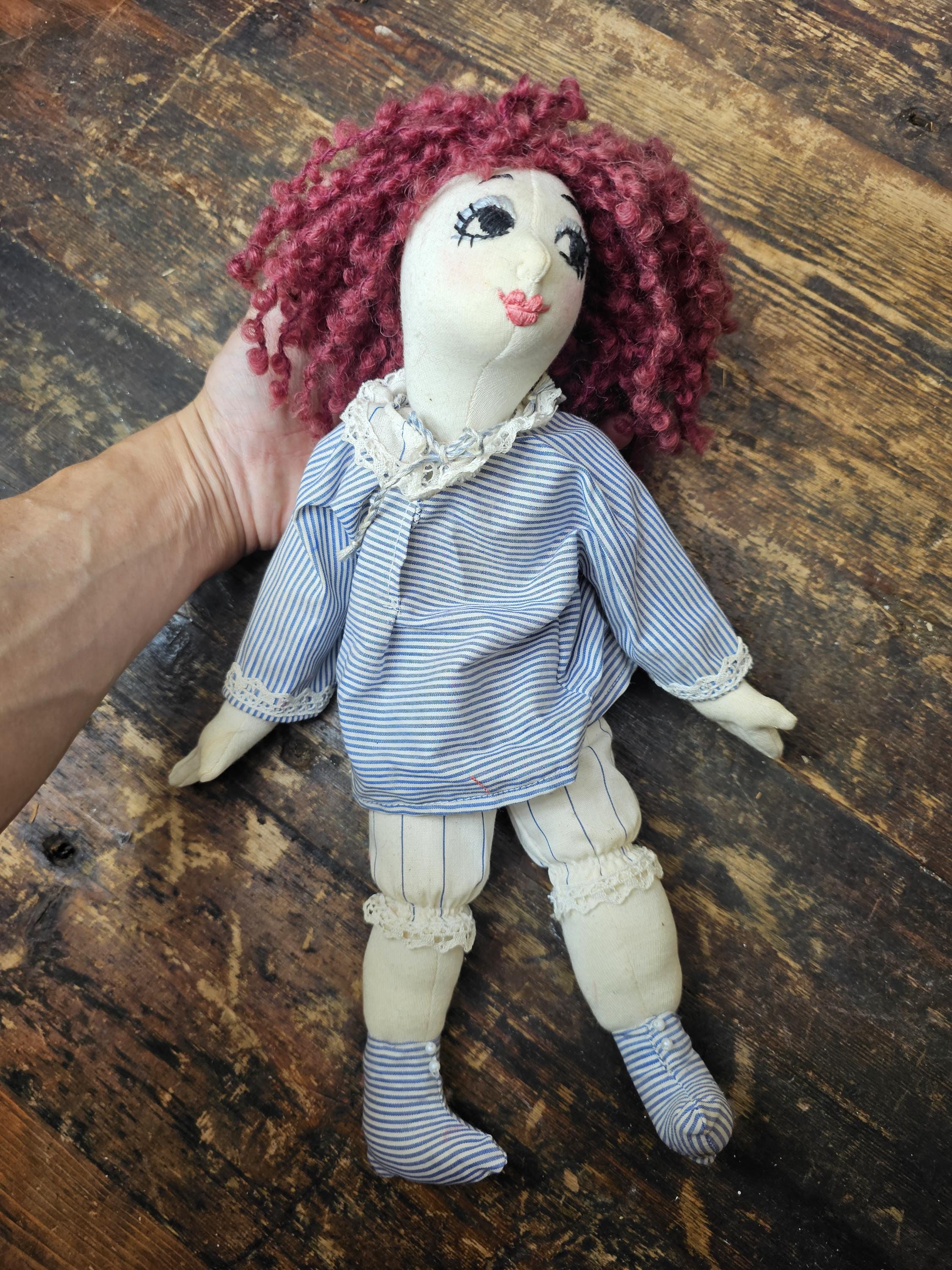 Set of 4 Rustic Shelf Sitters Stuffed Plush Dolls