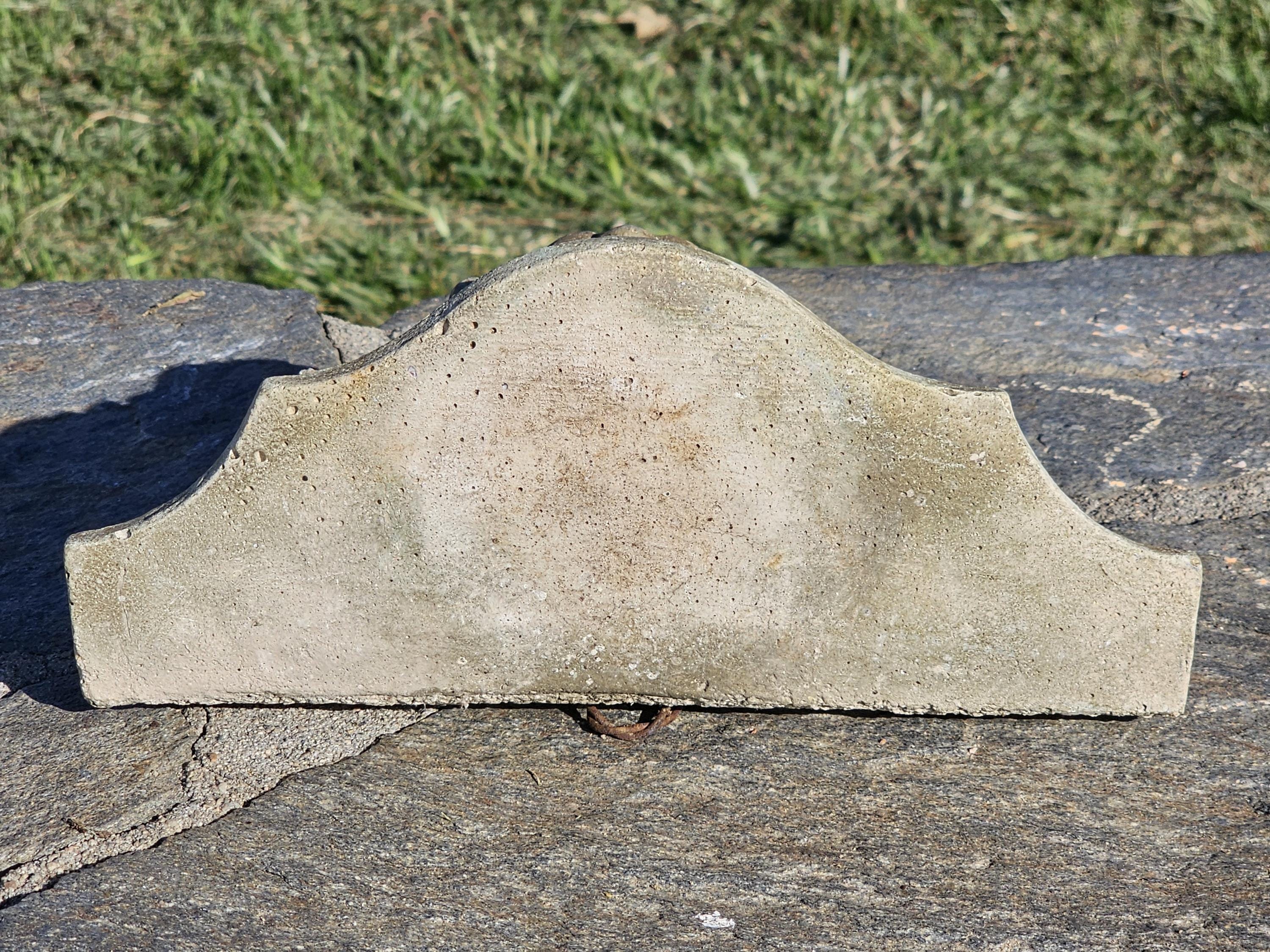 Vintage Cement Eros Cupid Angel Cherub Sconce Wall Bracket Sculpture