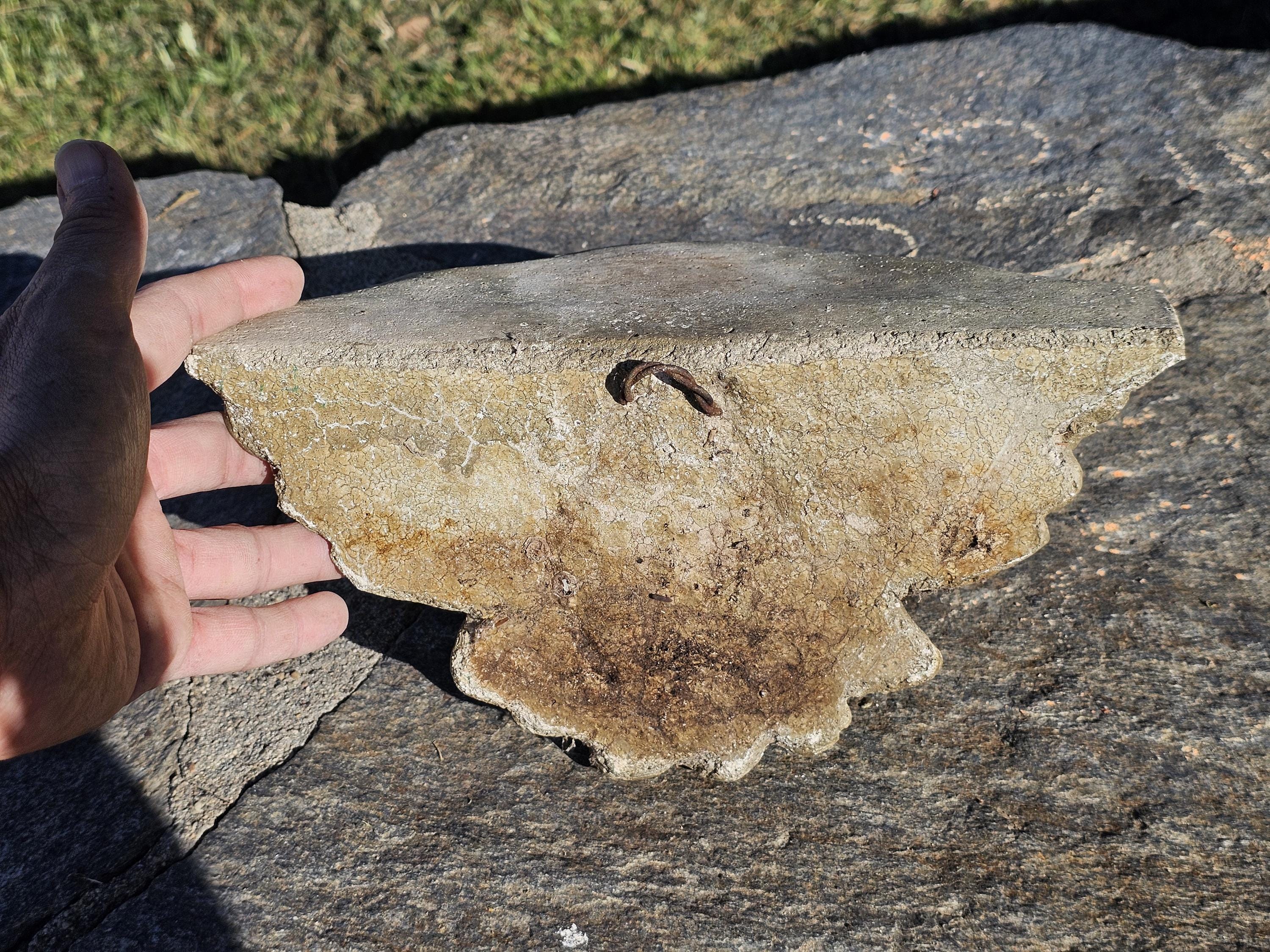 Vintage Cement Eros Cupid Angel Cherub Sconce Wall Bracket Sculpture