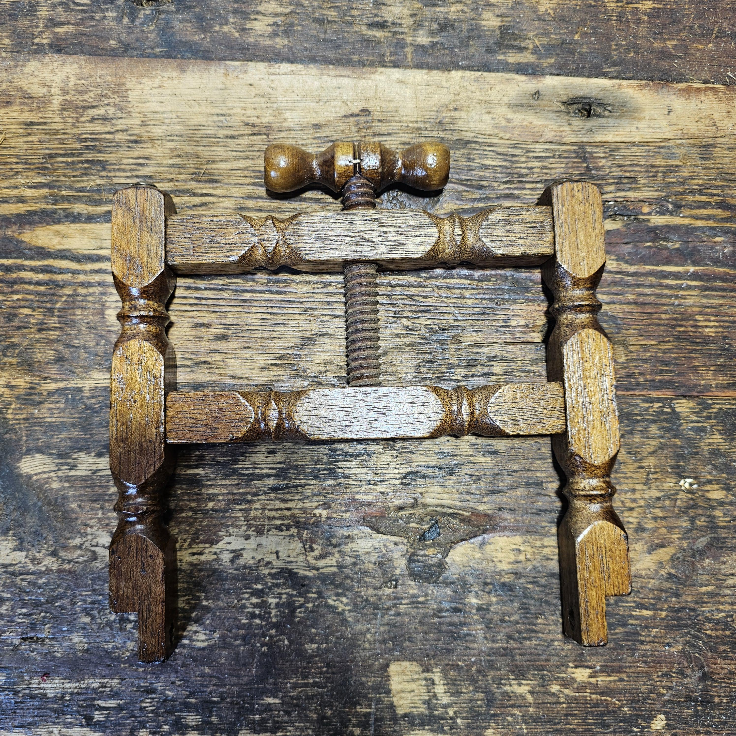 Vintage Wooden Wishing Well Hand Crank Nutcracker Basket With 6 Sticks 1980s