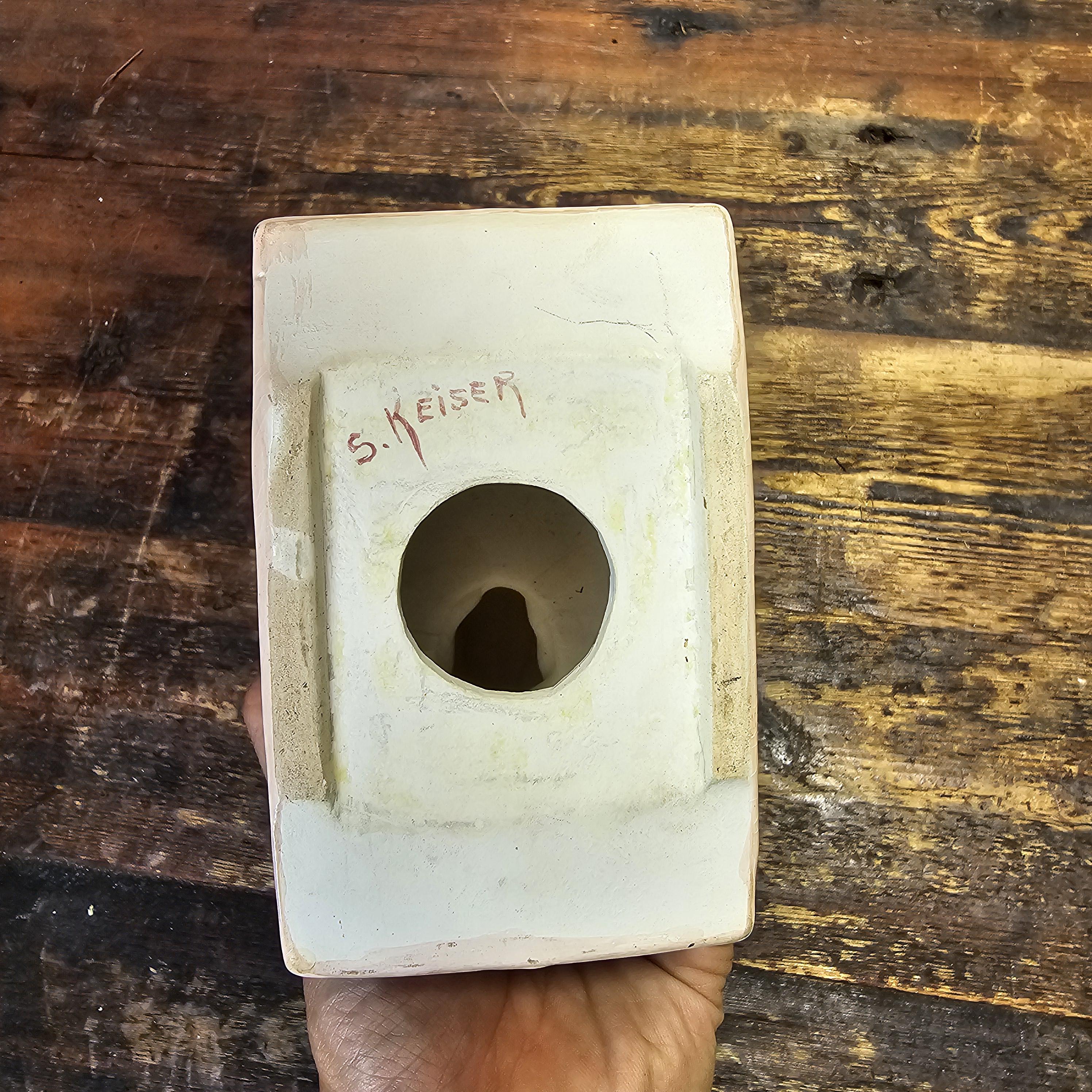 Vintage Rocking Horse Porcelain Bank Signed 6"L x 8.5"H x 3.25"W