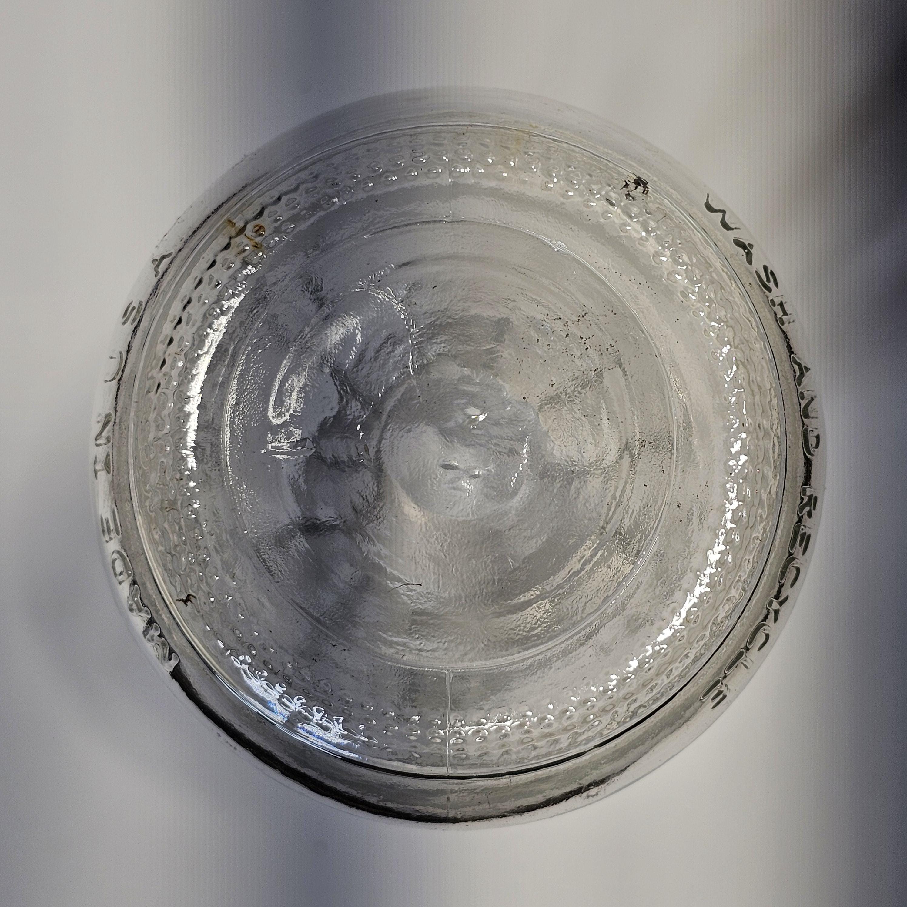 Weaver Quality Blue Ribbon Products Pint Glass Milk Bottle Made In USA 7.25"H