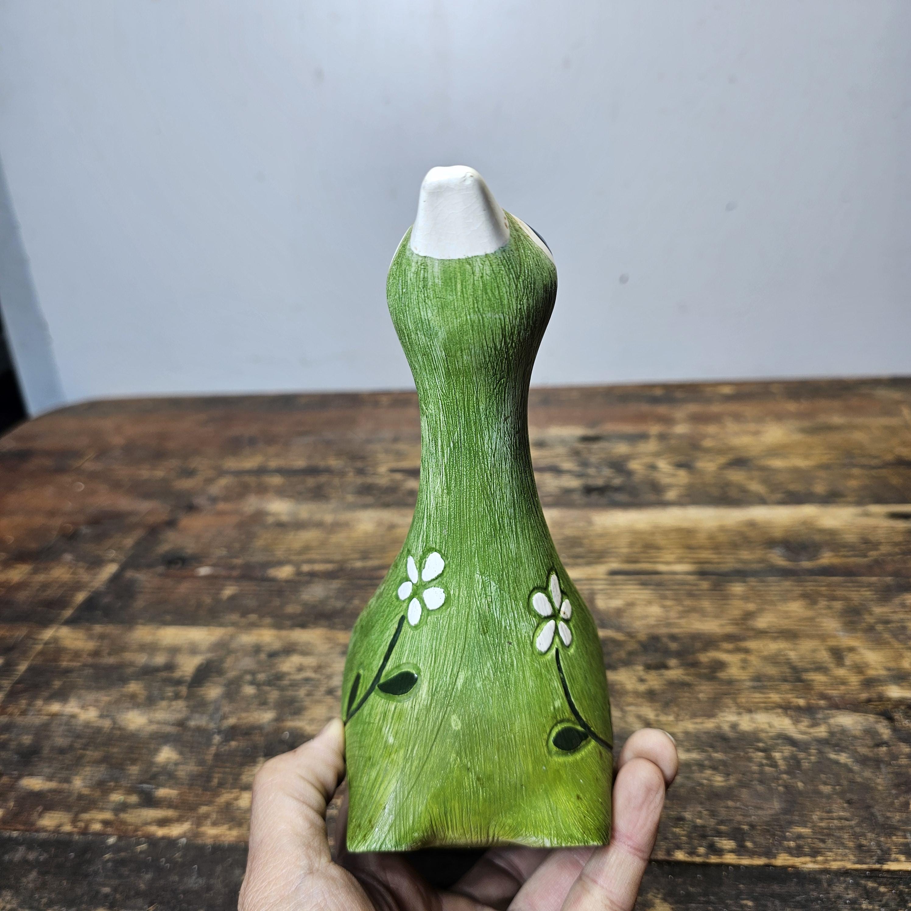 Brayton Laguna Pottery Floral Bird Decorative Guacamole Bowl and Spoon Set