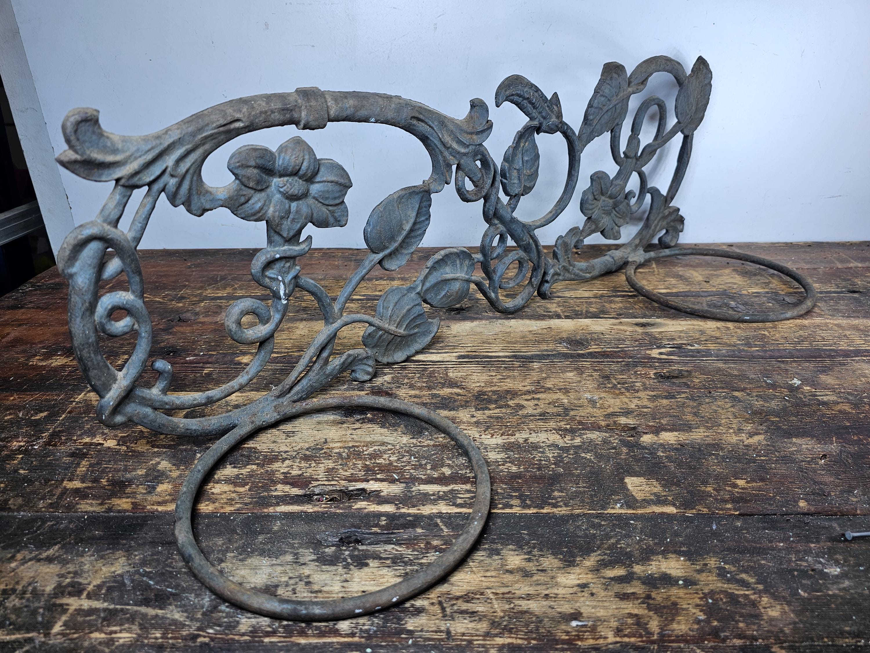 Victorian Style Cast Iron Wall Planter with Ivy Design 28.5"L x 9.5"H x 8.5"D