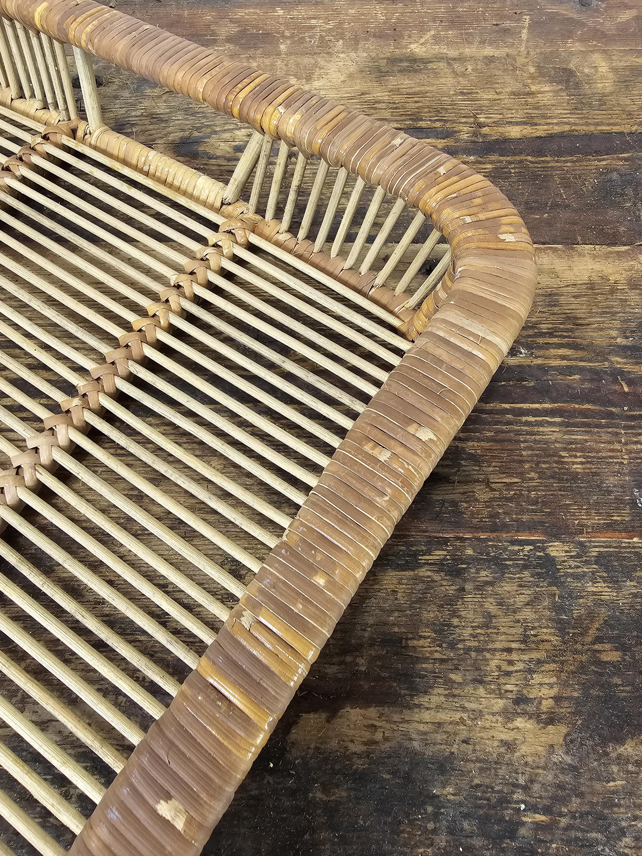 Artek Finland Danish Modern Rattan Tray 1960s