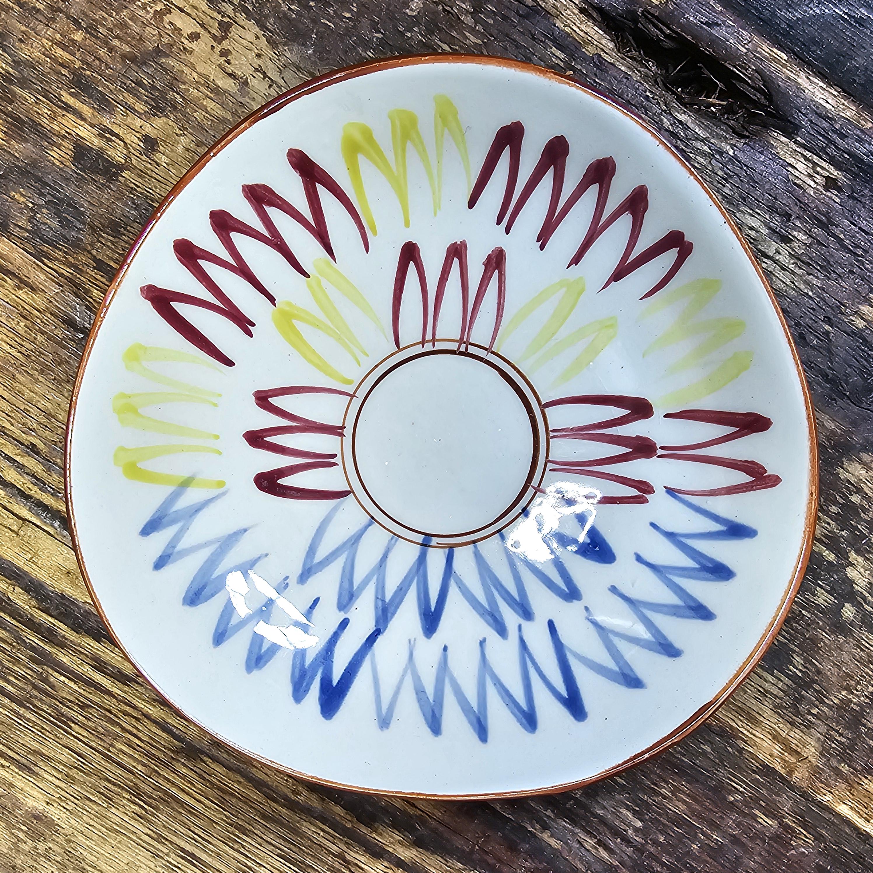 Set of 4 Vintage Nasco Hand Painted Fruit Snack Bowls 6" x 6" x 1.5"H