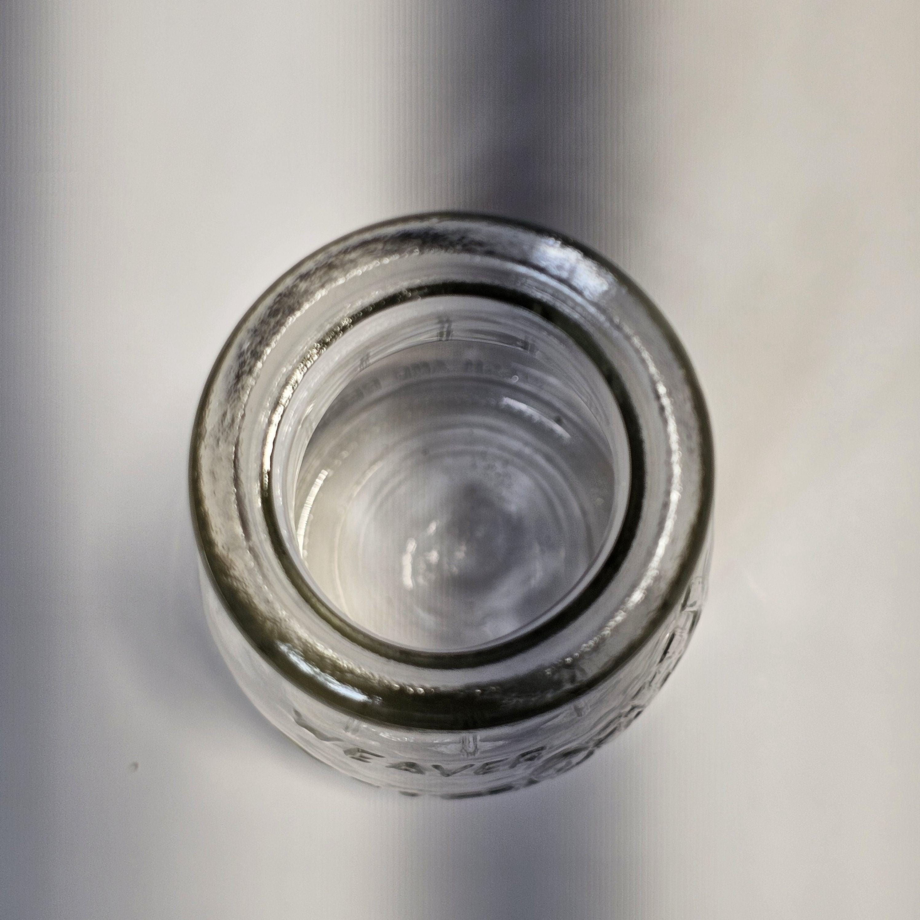 Weaver Quality Blue Ribbon Products Pint Glass Milk Bottle Made In USA 7.25"H