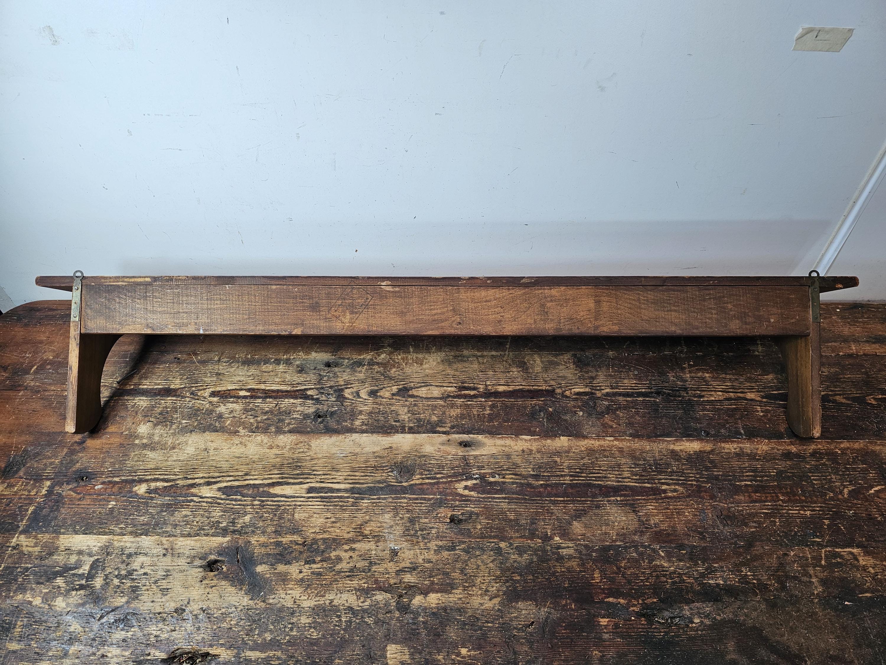 Sheryn's Maple Of California Wall Mount Kitchen Utensil Rack With Plate Groove