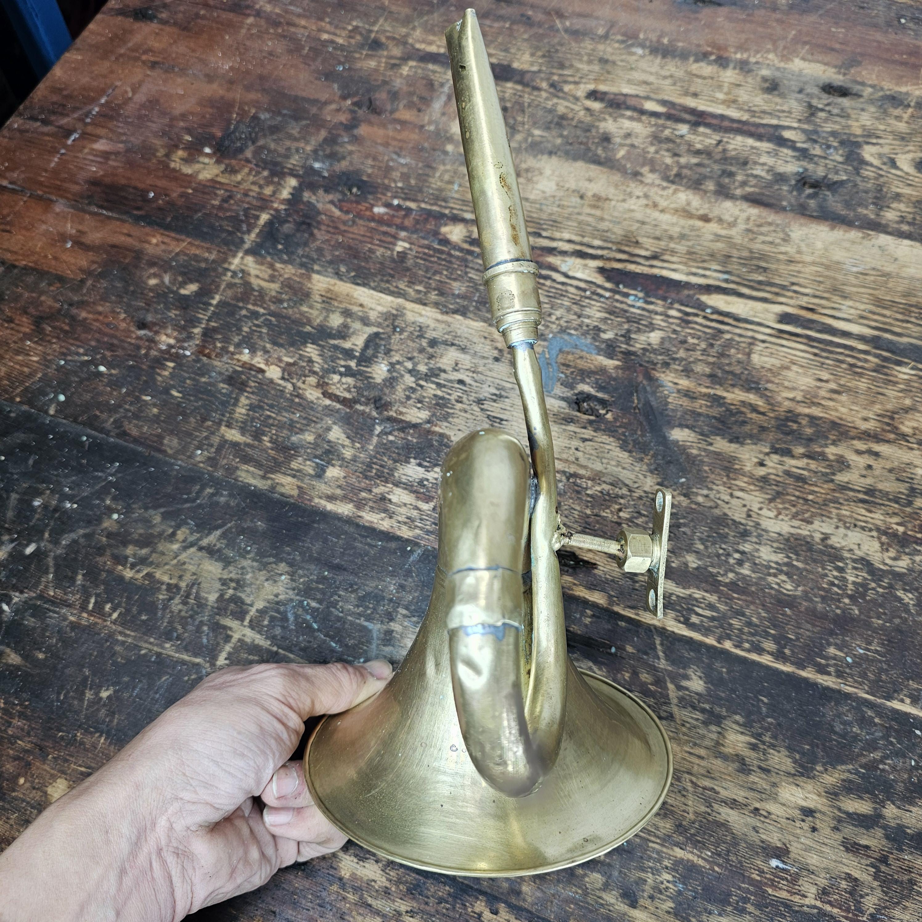 Antique Brass Car Horn Wall Decor