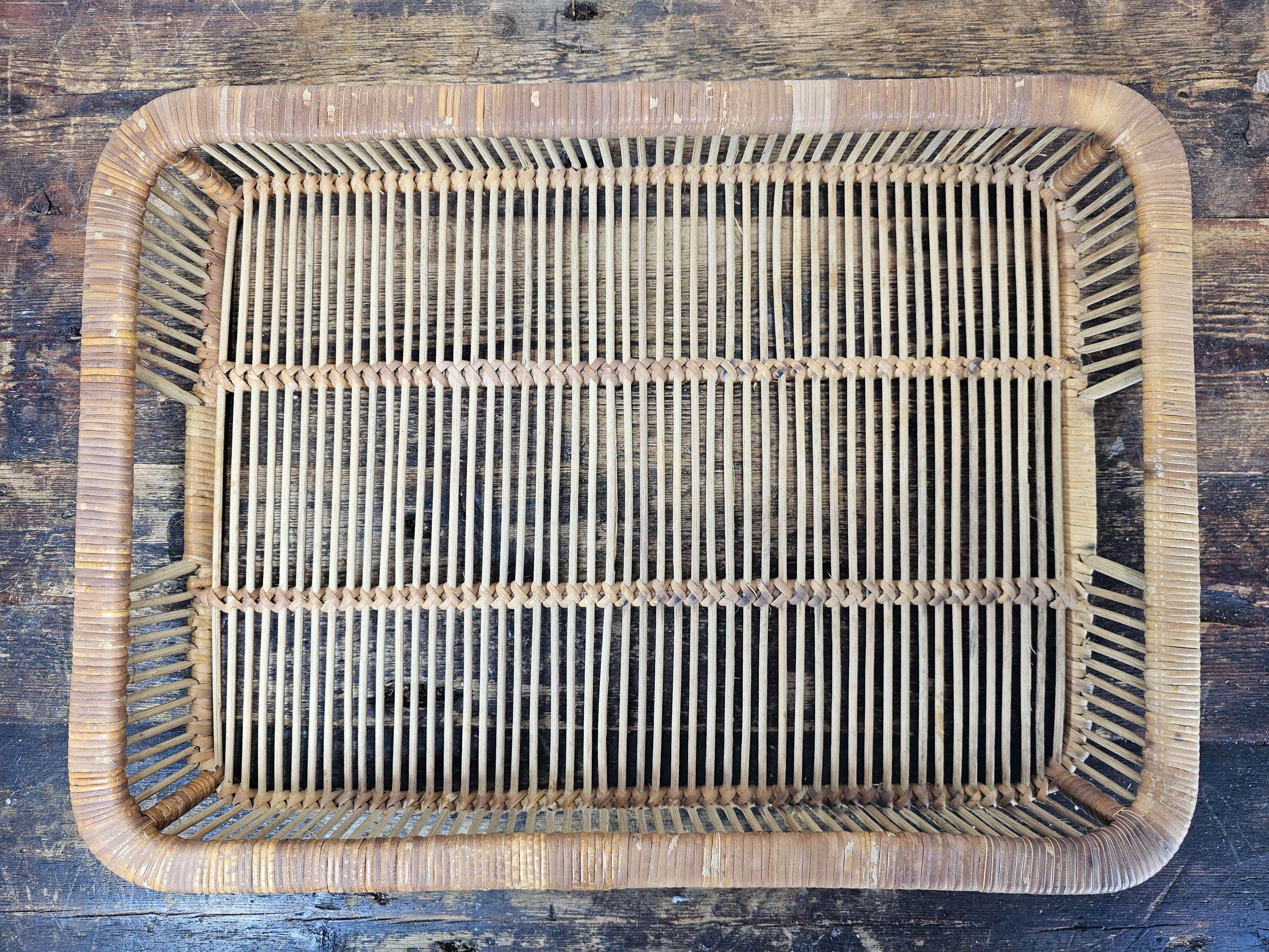 Artek Finland Danish Modern Rattan Tray 1960s