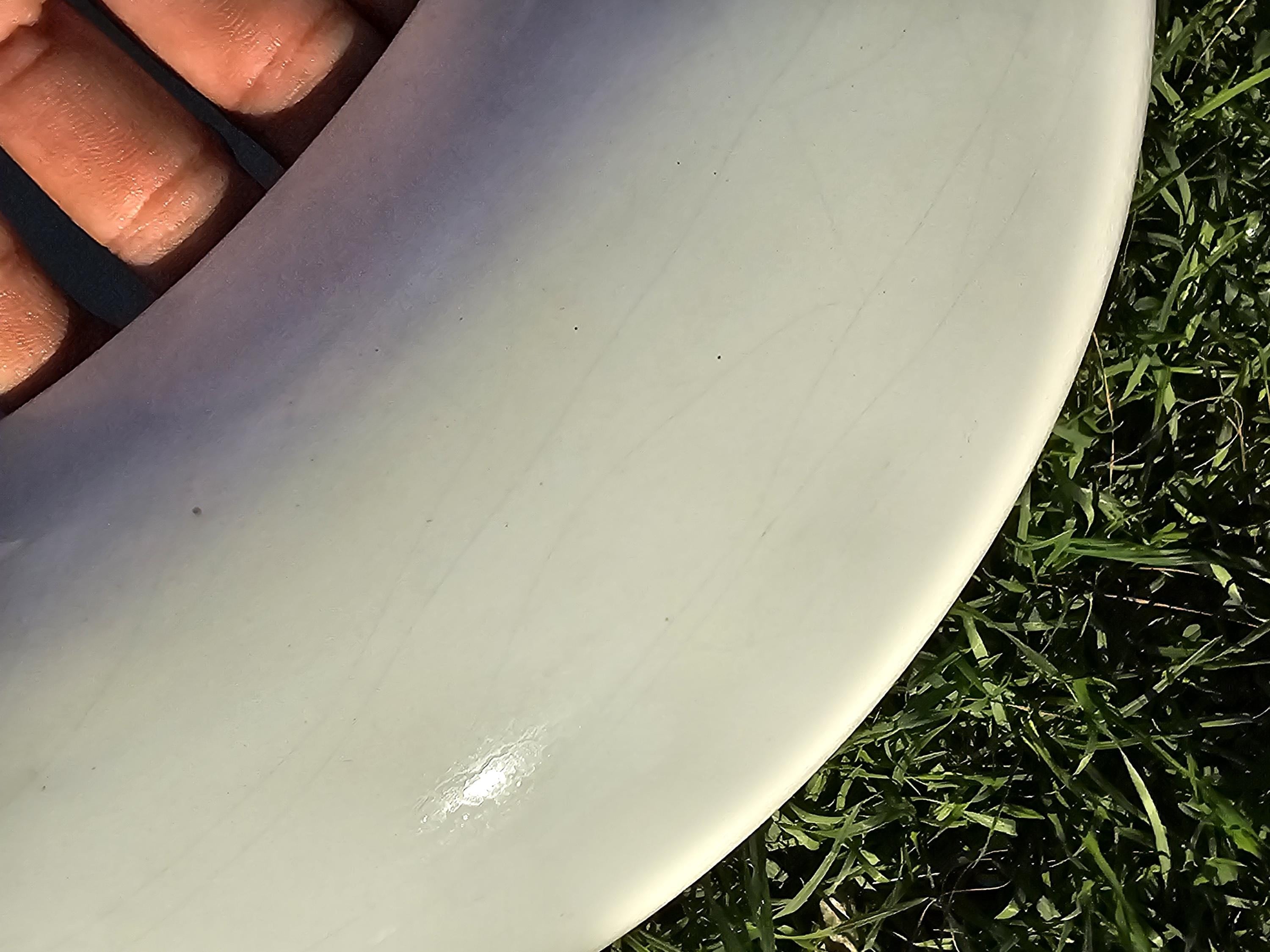 Semi-Spherical White Planter Ceramic Glazed Planter Pot with Drainage 15" Diam