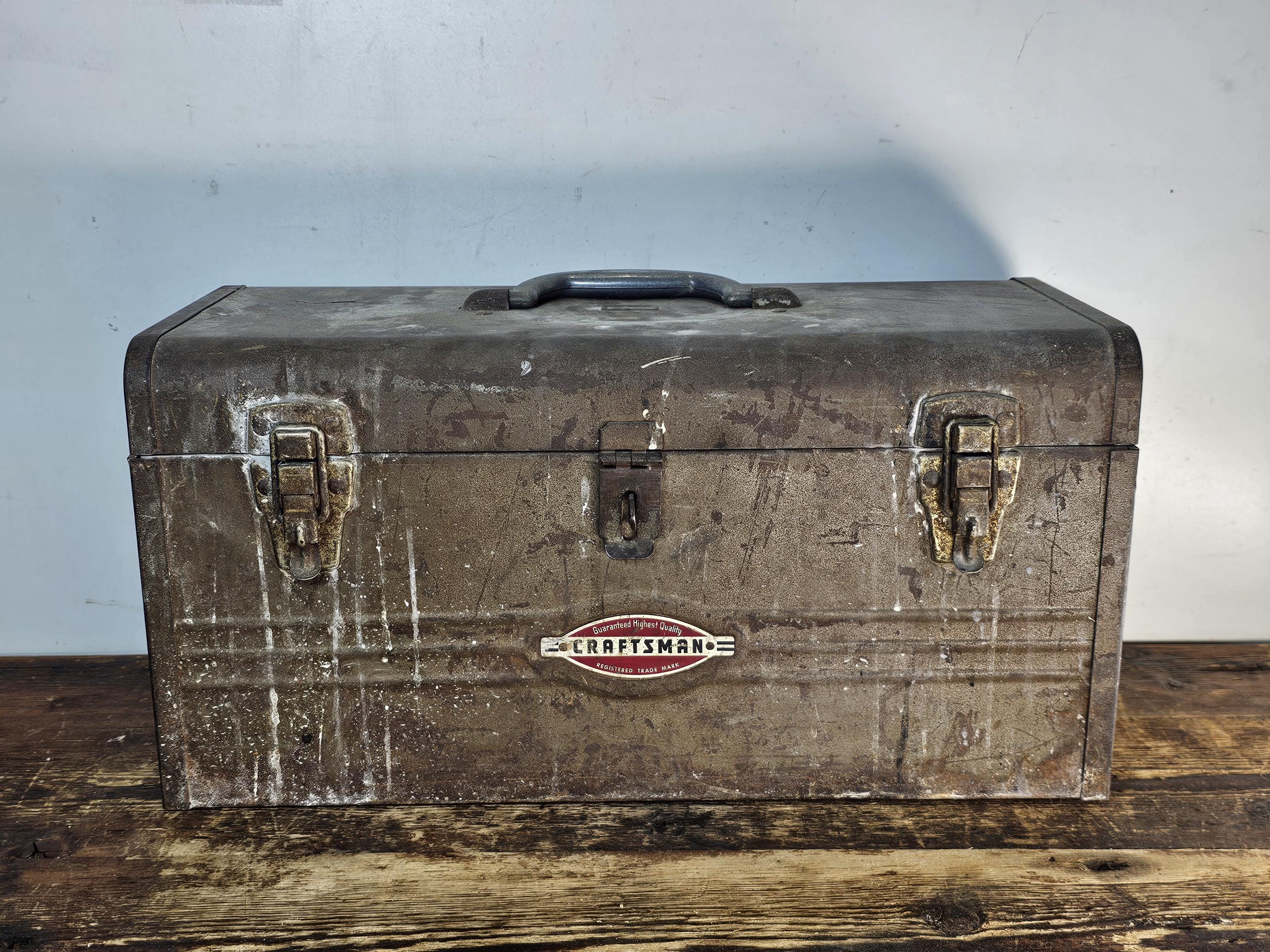 1950s Craftsman 6500 Mechanic Tool box With Tray 18"L x 8"D x 9"H