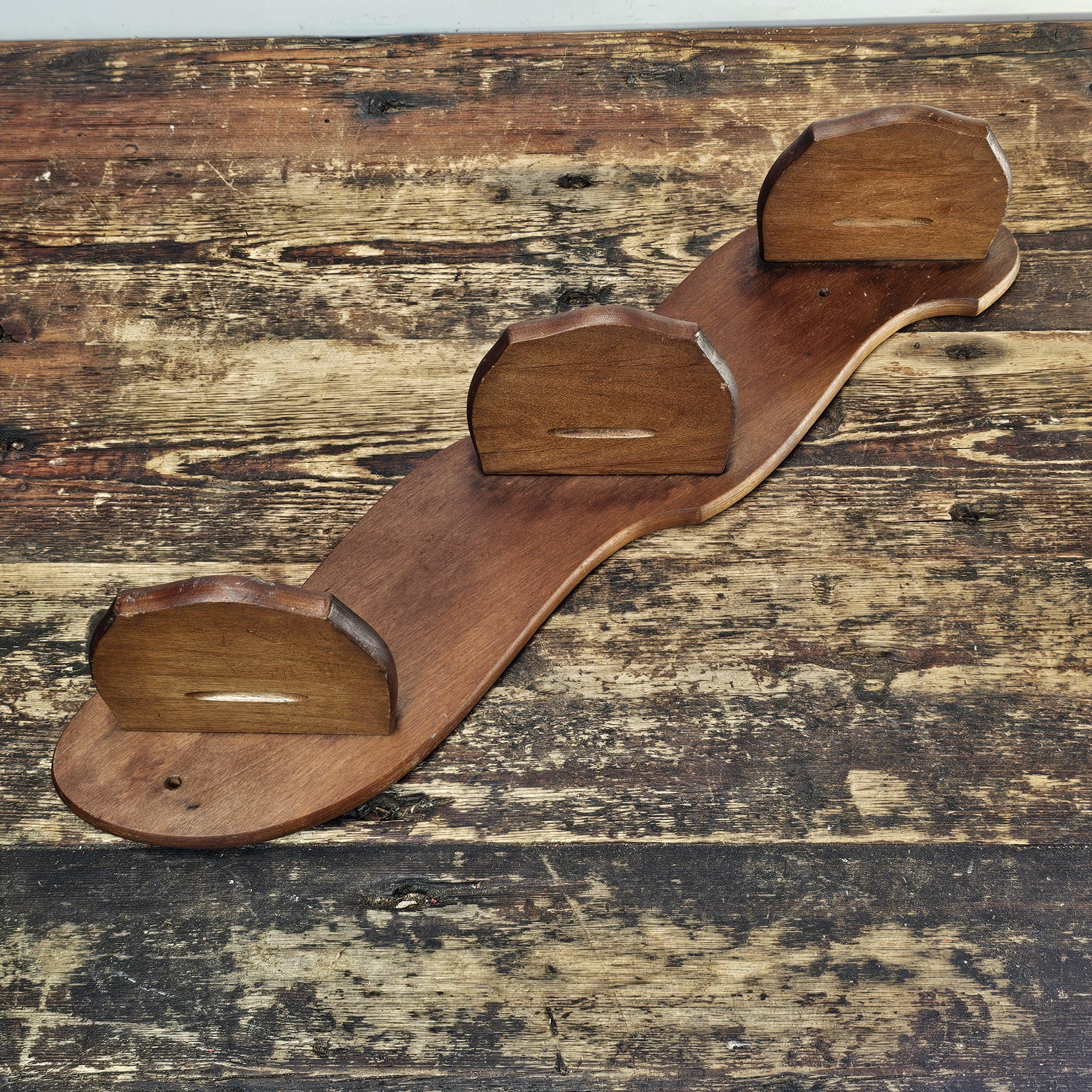 Sheryn's Maple Of California 3-Tier Wall Display Shelf Rack With Plate Groove