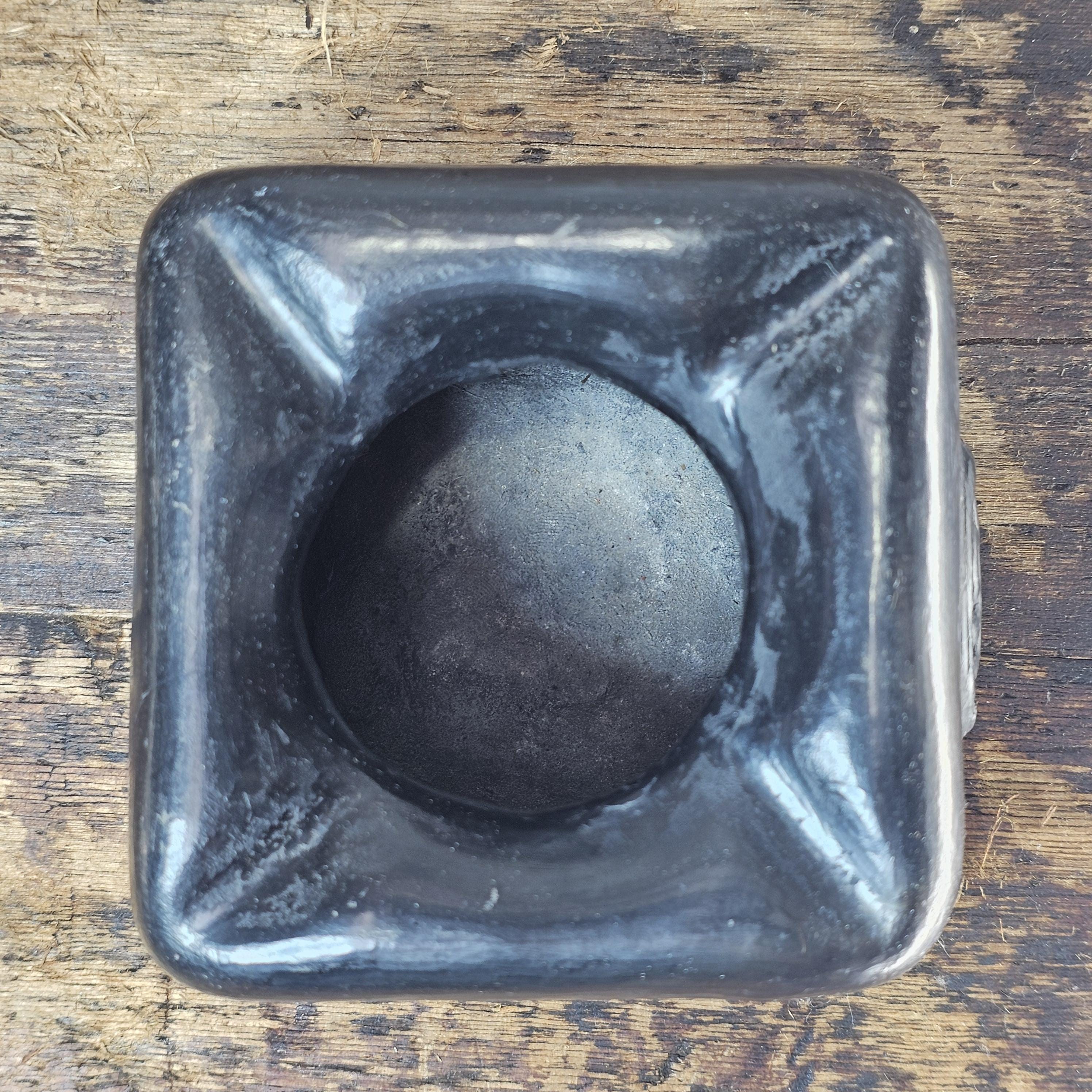 Vintage Oaxaca Black Clay Ashtray Hotel Camino Real In Puerto Vallarta