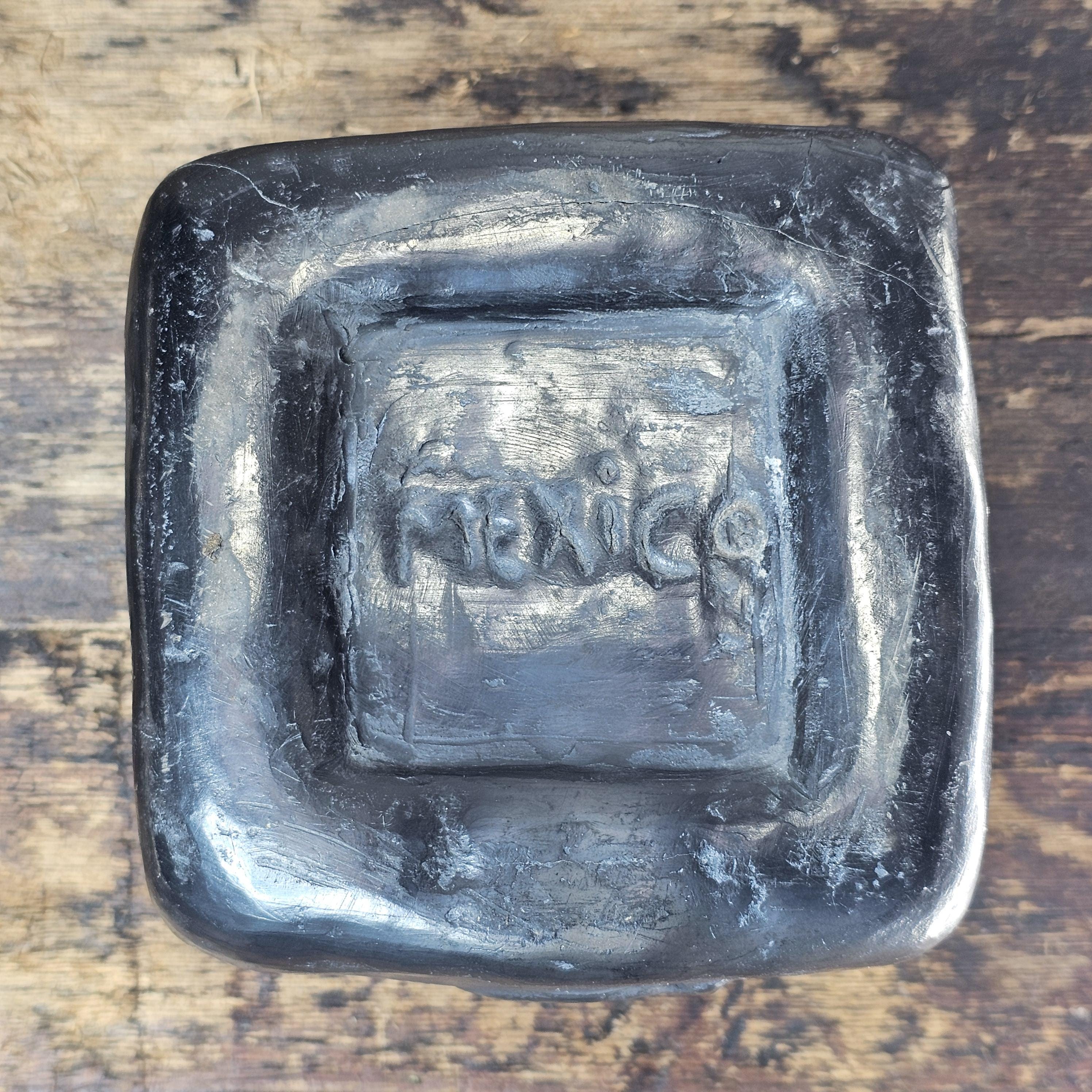 Vintage Oaxaca Black Clay Ashtray Hotel Camino Real In Puerto Vallarta