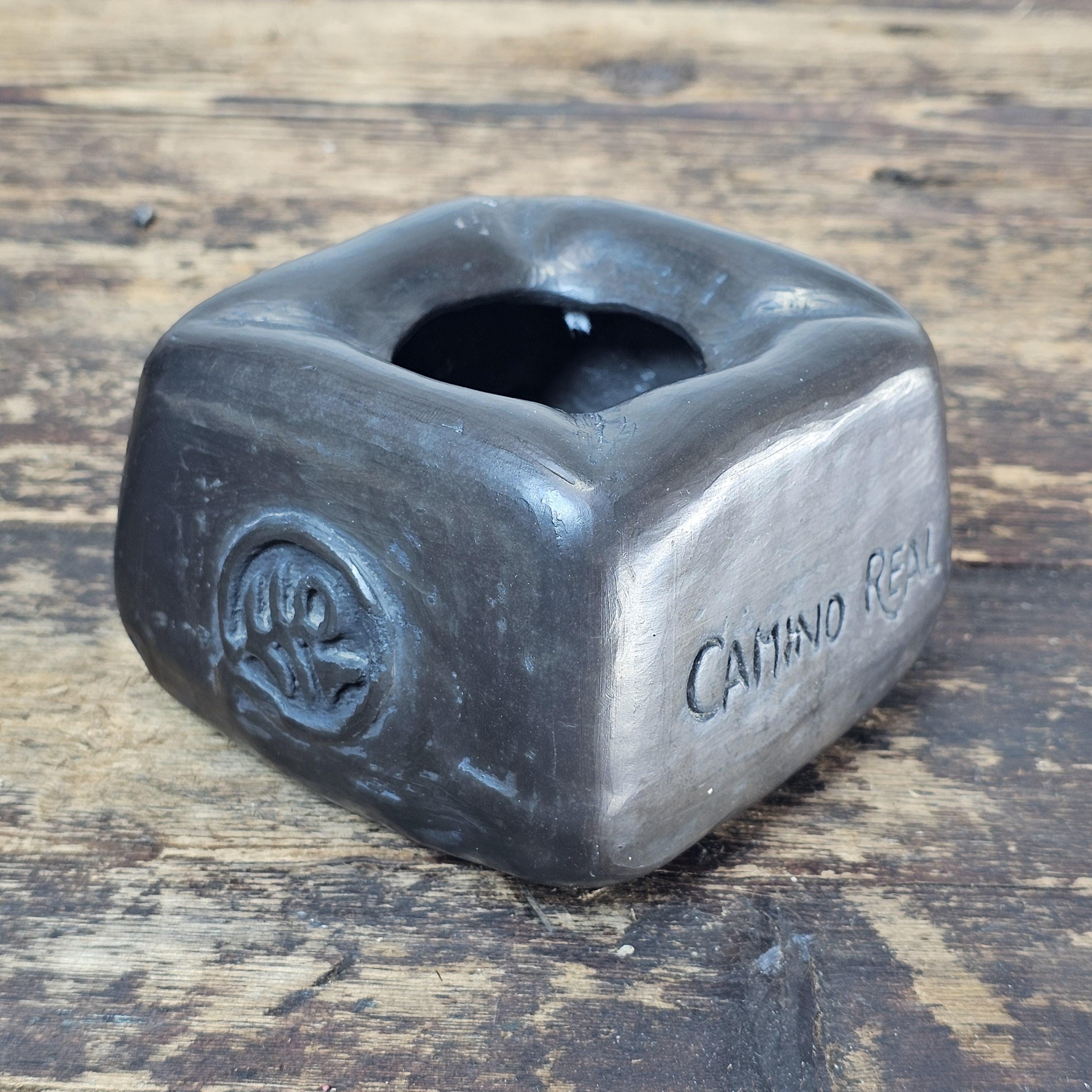 Vintage Oaxaca Black Clay Ashtray Hotel Camino Real In Puerto Vallarta