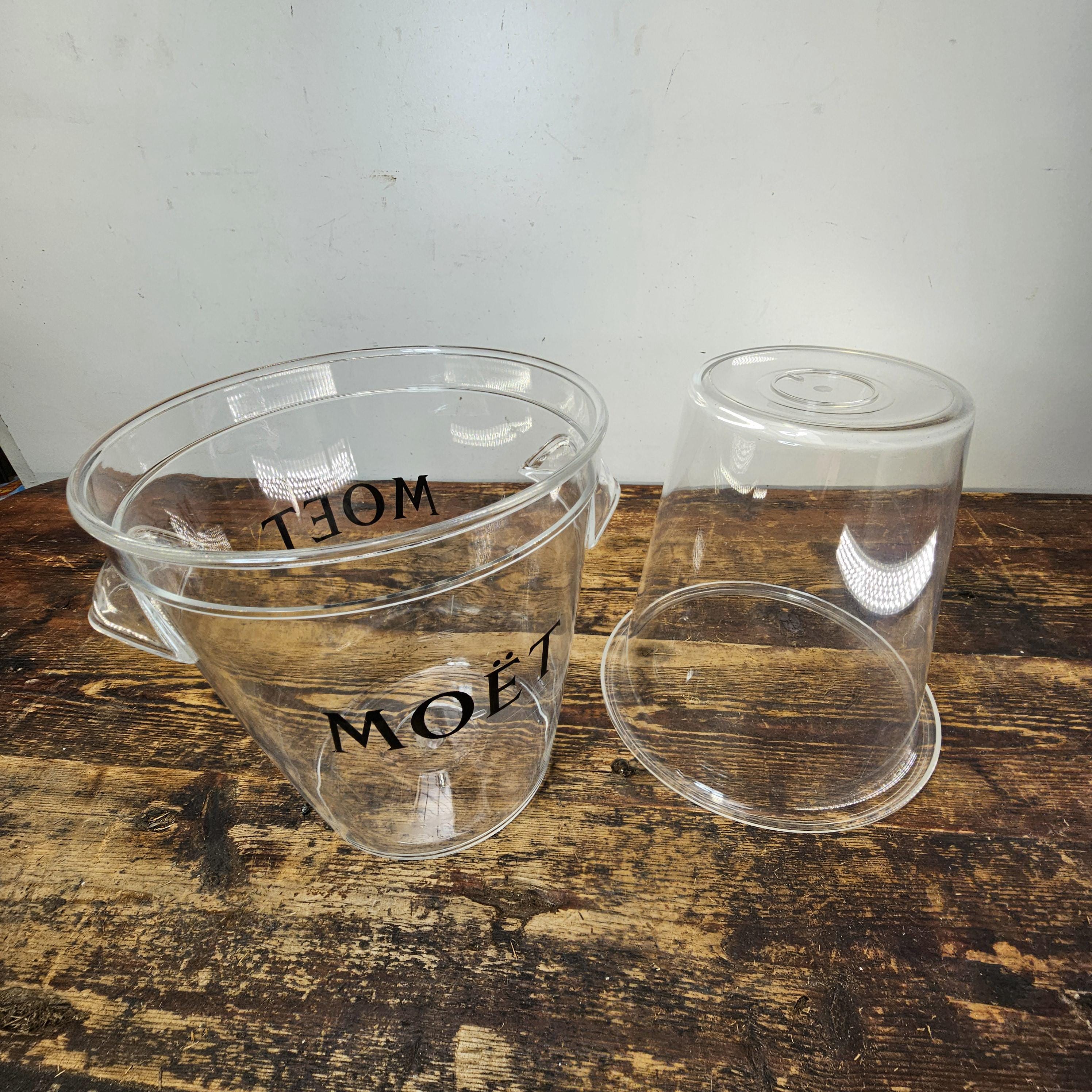 Moet & Chandon Champagne Ice Bucket Clear Acrylic