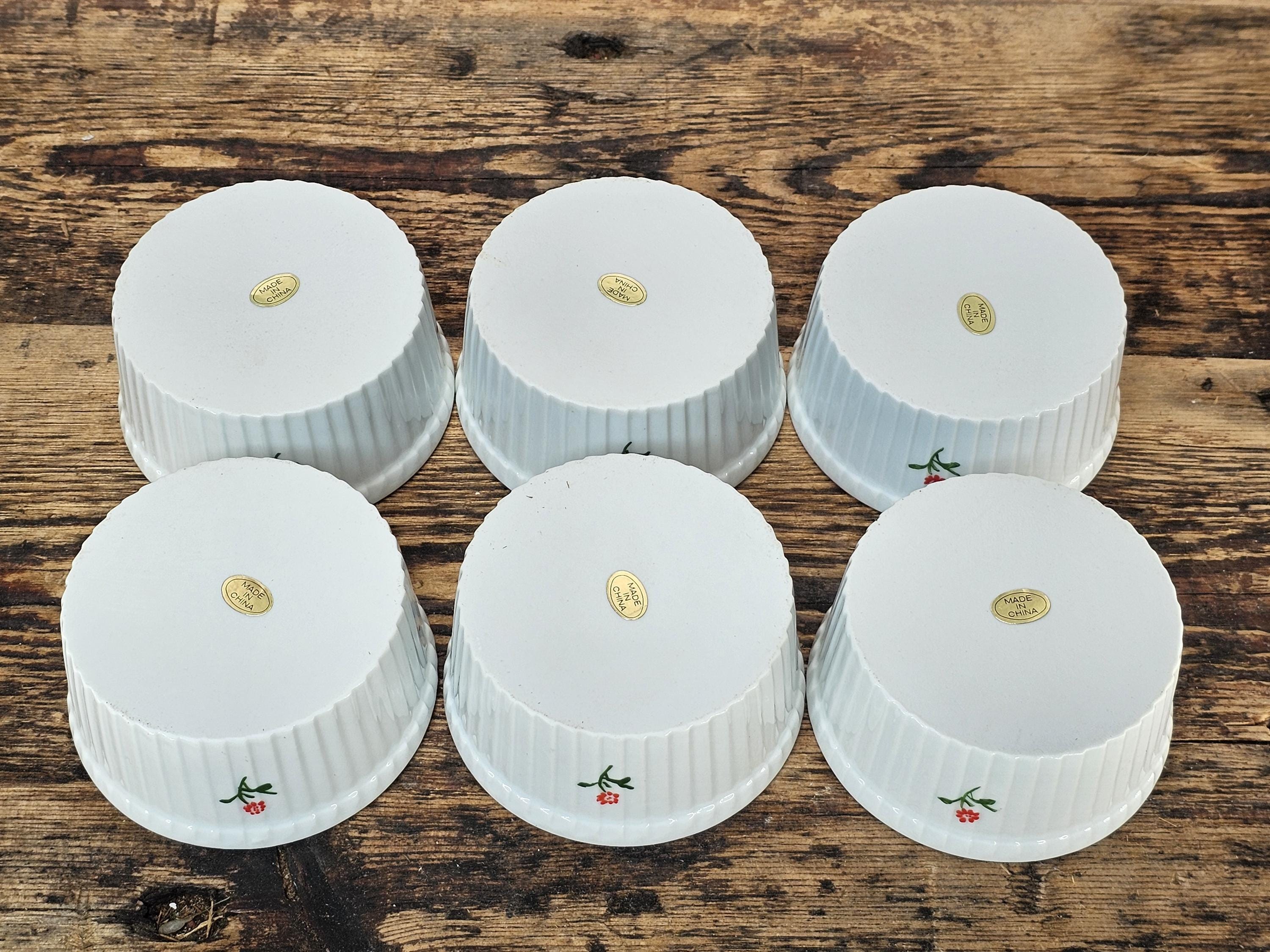 Retro Floral Kitchen Set /Creamer/Ramekins/Covered Casserole Dish/Pie Dish