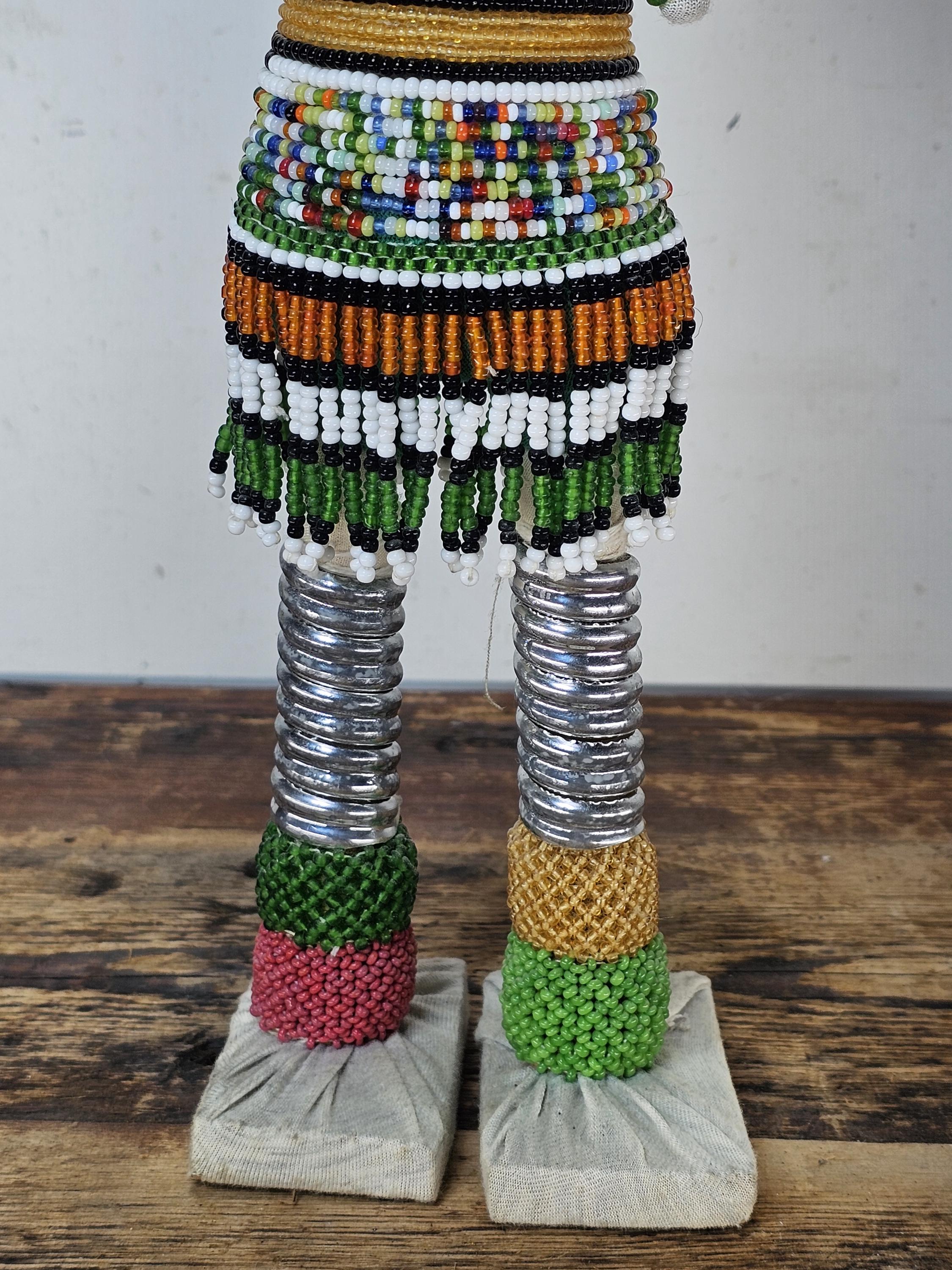 South African Premium Ndebele Beaded Art Doll 13"H