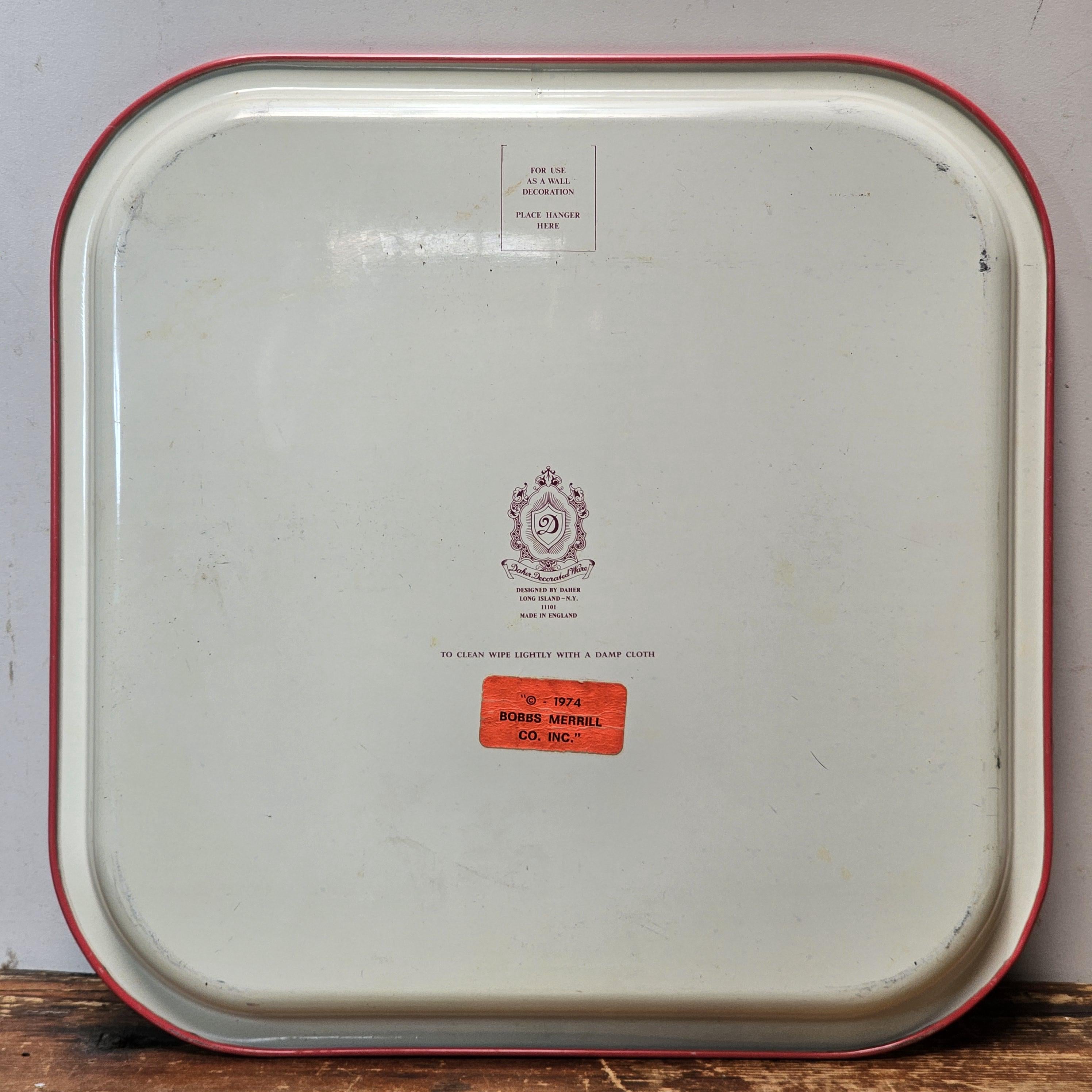 Vintage 1974 Raggedy Ann & Andy Daher Decorated Ware Metal Tray