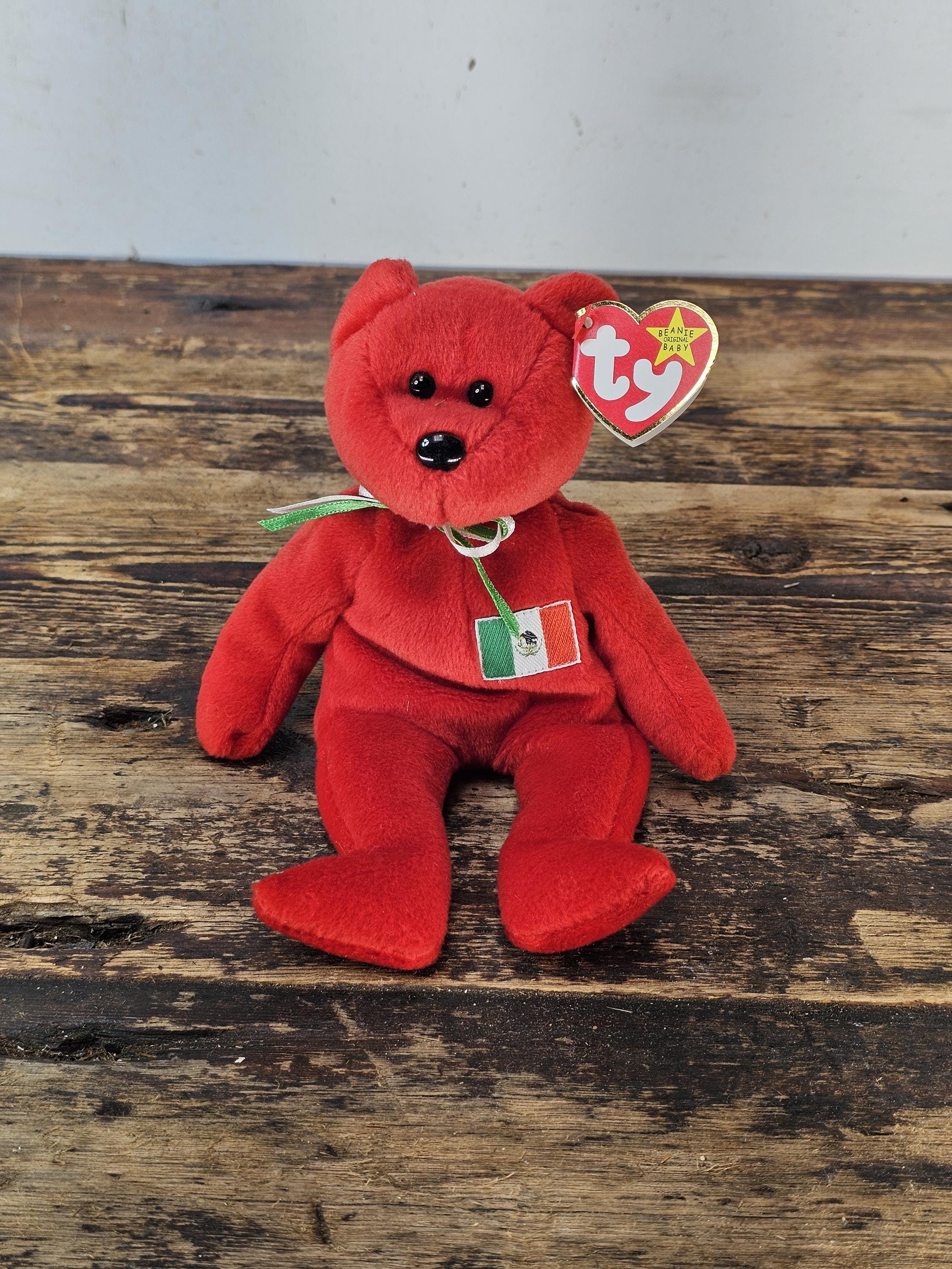TY Beanie Baby 1999 Osito the Mexican Bear Red