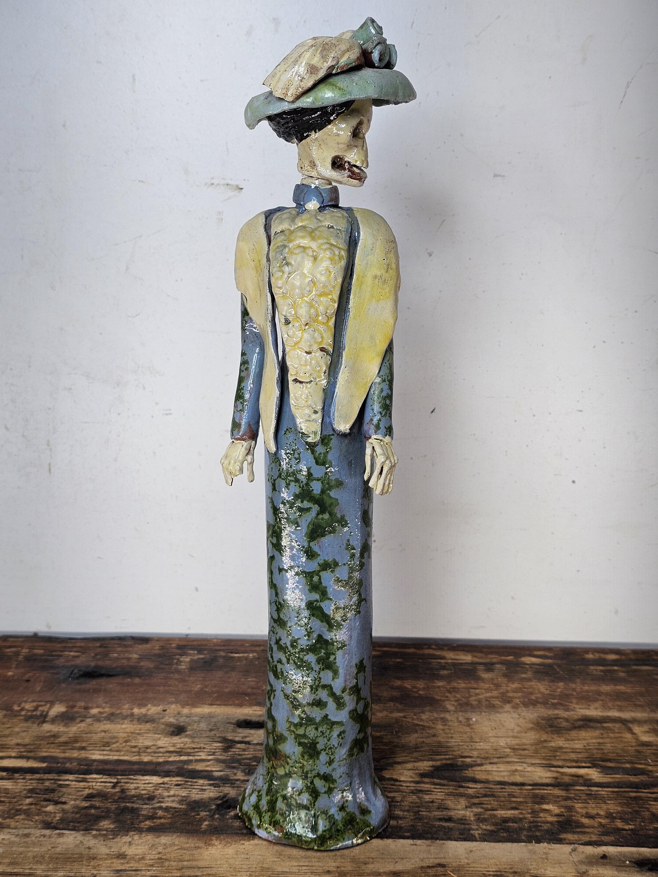 Day of the Dead Catrina Doll La Calavera Catrina Signed By Mario Romero 14.5"H