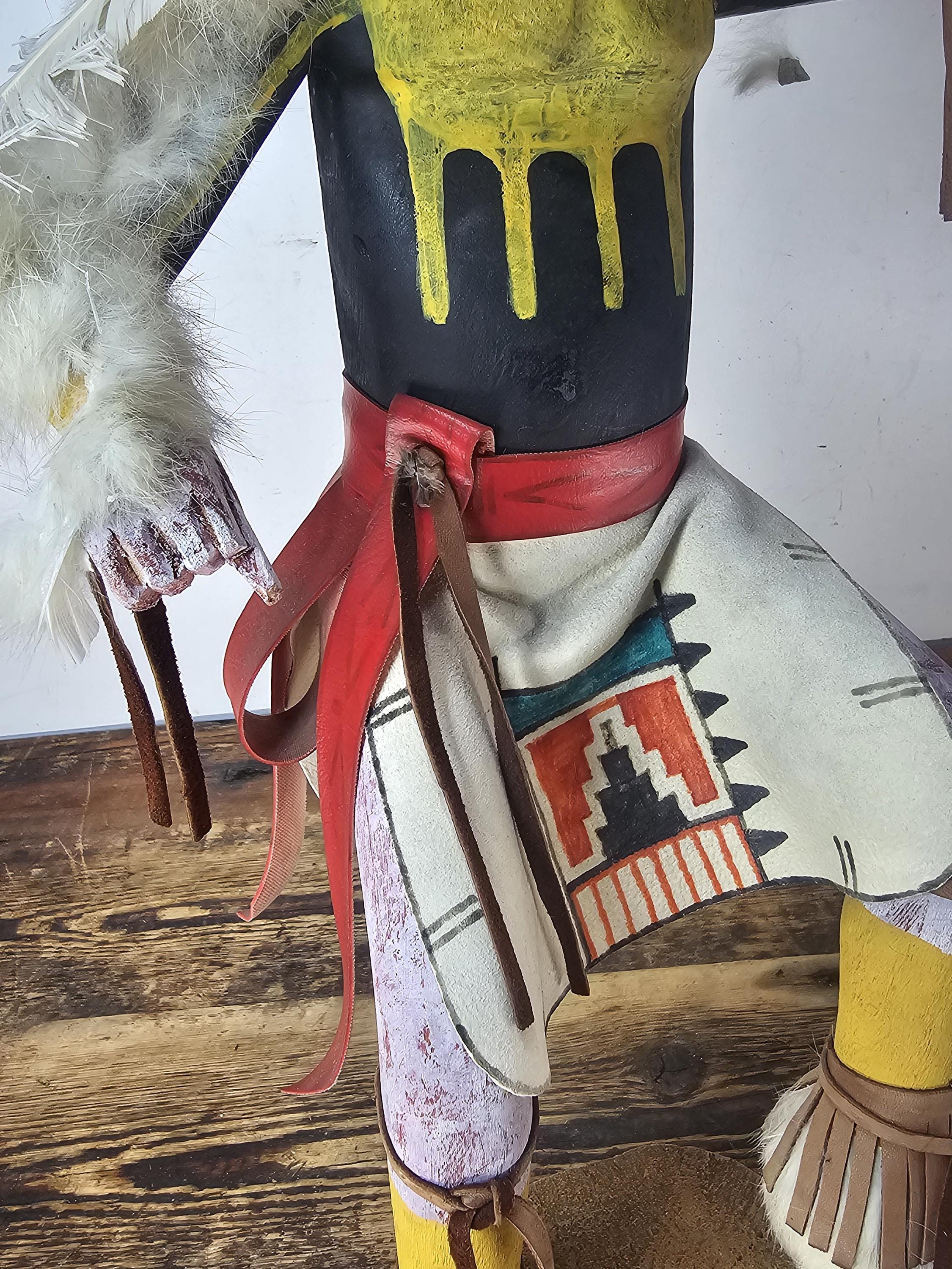 Hopi Eagle Dancer Kachina Doll (Partial Restoration Needed) 20"H